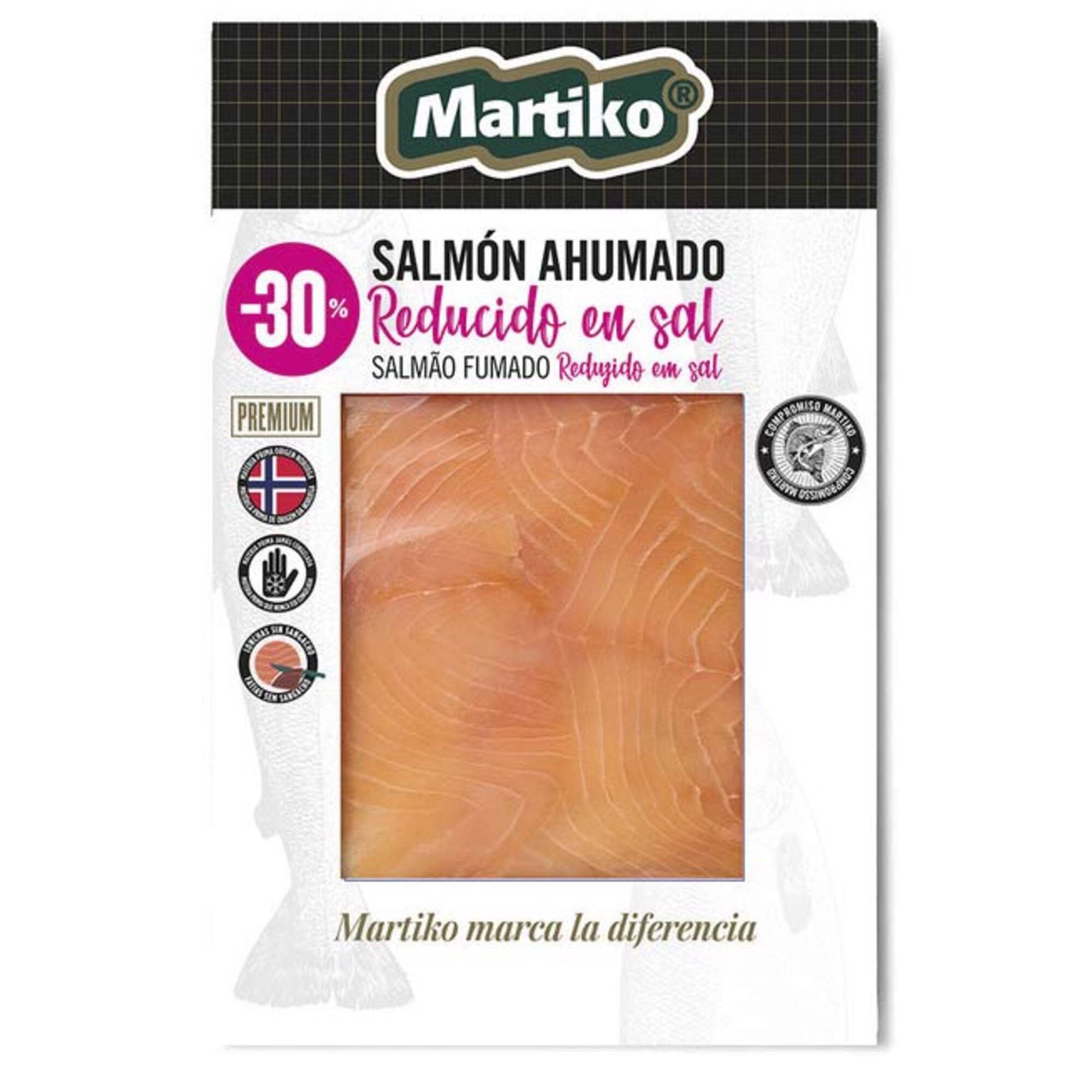 Salmão Fumado da Noruega com Sal Reduzido Salmão Fumado da Noruega com Sal Reduzido