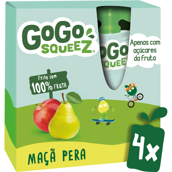 Pack  Saquetas de Fruta Maçã e Pera +3A GoGo squeeZ