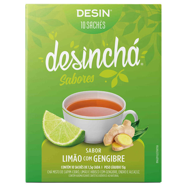 Chá Limão e Gengibre Saquetas Desinchá