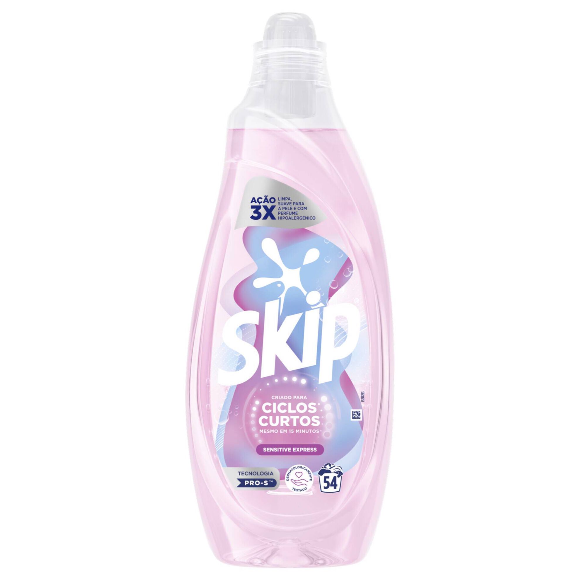Detergente Máquina Roupa Líquido Ciclos Curtos Sensitive