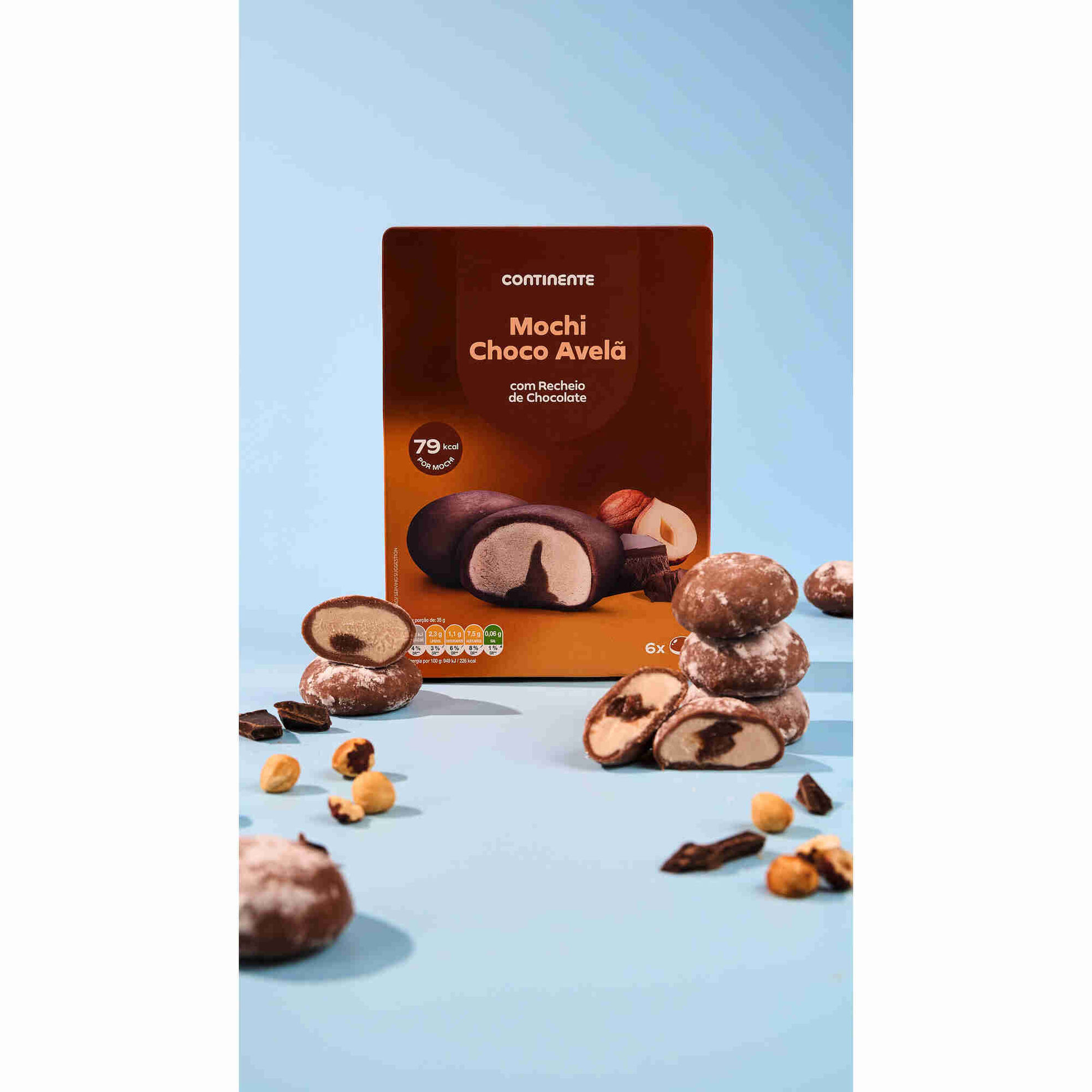 Gelado Mochi Avelã com Recheio Chocolate Gelado Mochi Avelã com Recheio Chocolate