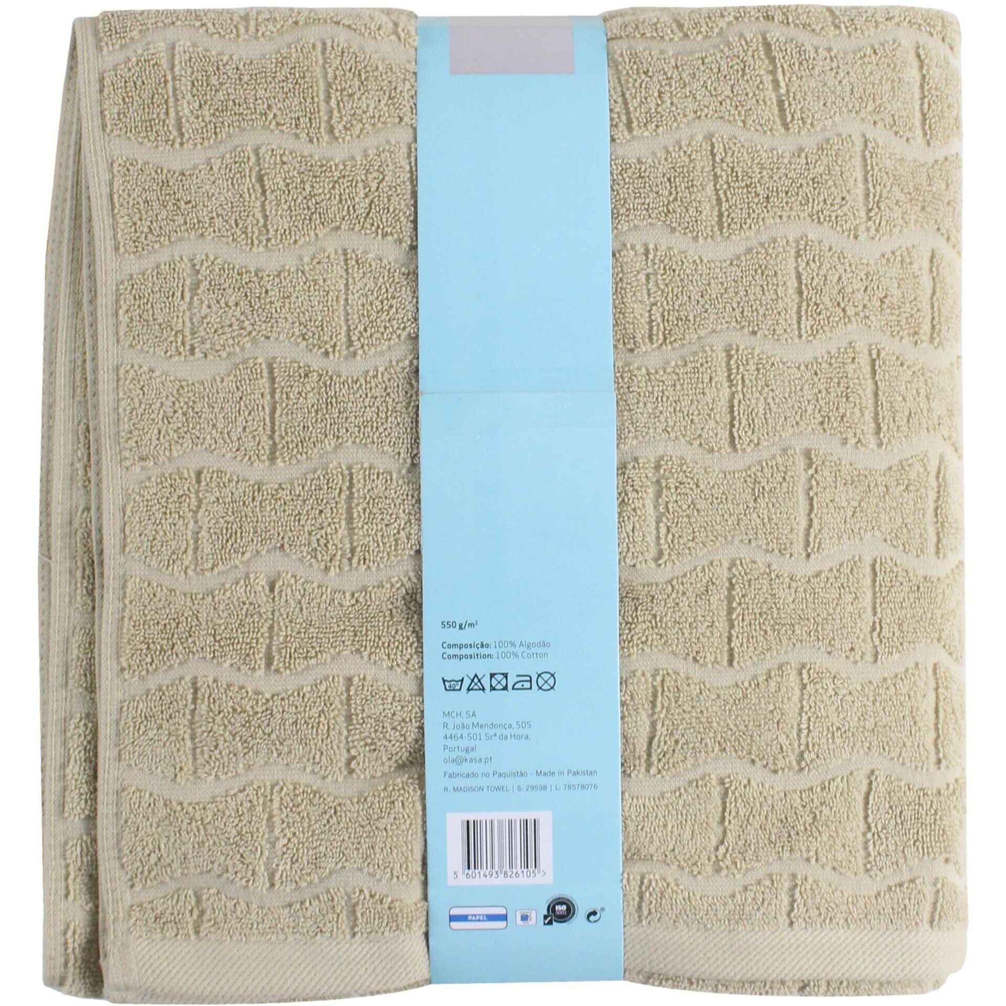 Toalha Jacquard Bege Kasa