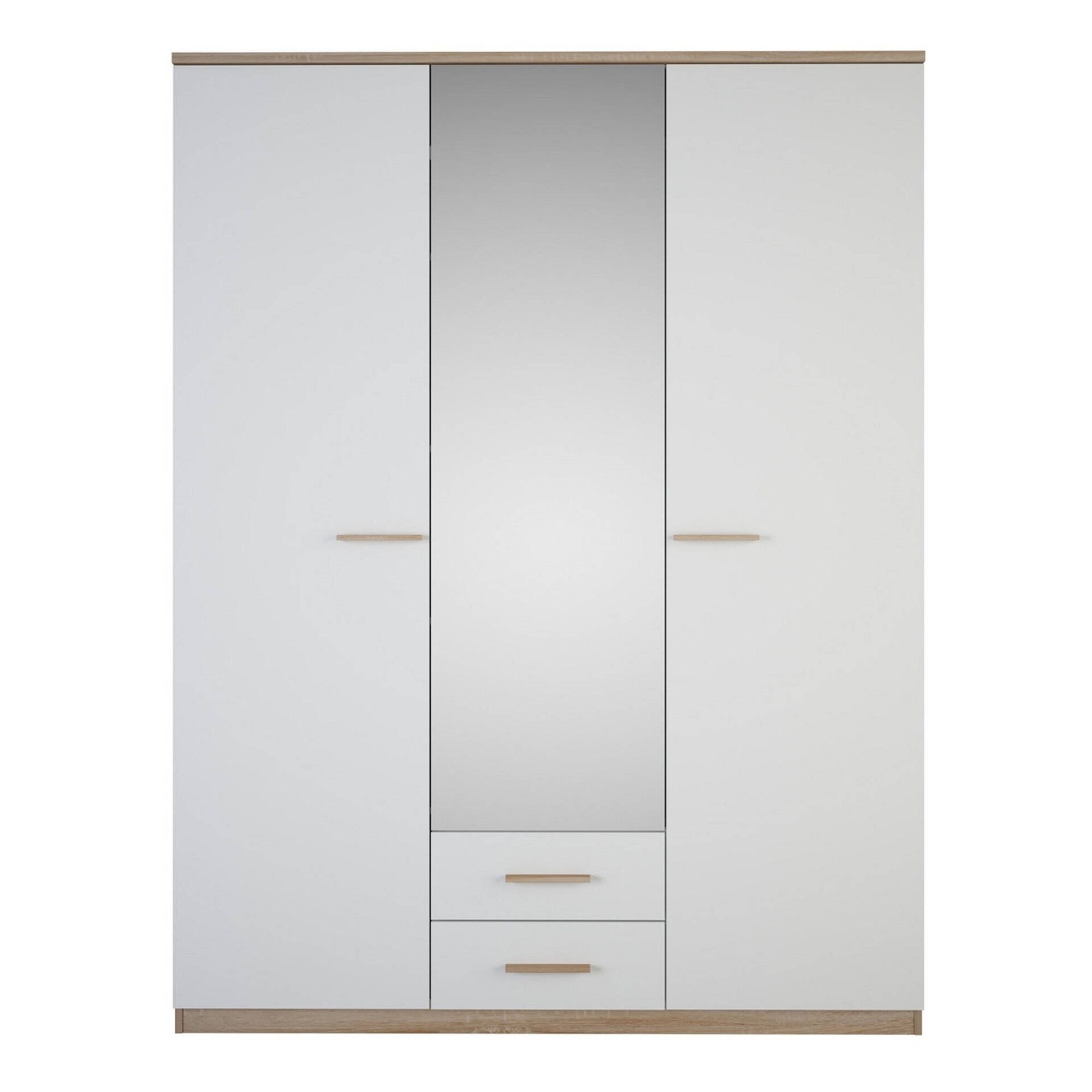 Roupeiro com espelho e gavetas 161x55x211cm Selena