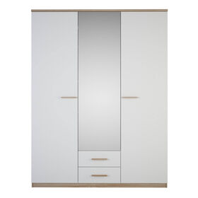 Roupeiro com espelho e gavetas 161x55x211cm Selena