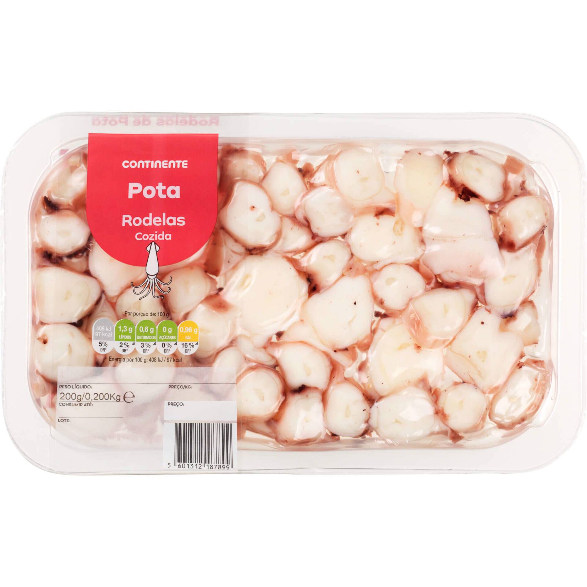 Rodelas de Pota Cozidas Continente