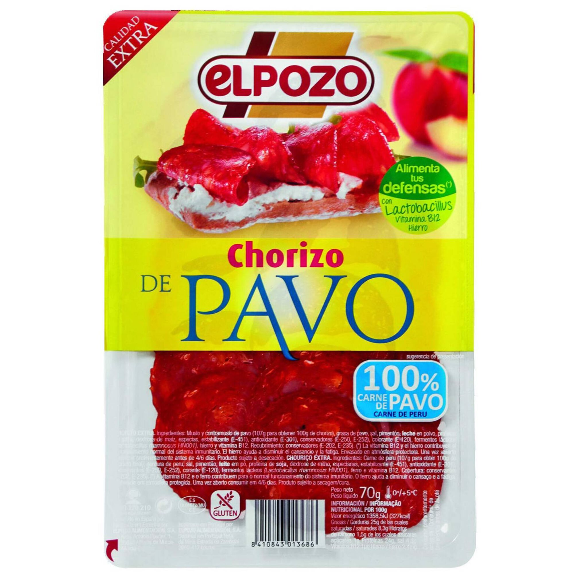 Chouriço de Peru Fatias Chouriço de Peru Fatias