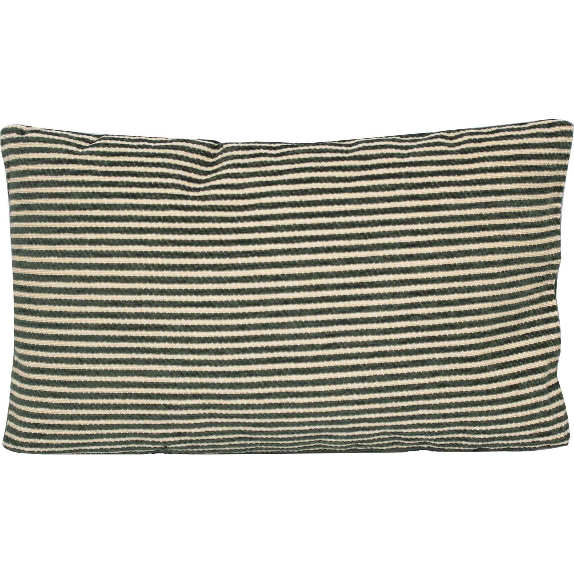 Almofada 30x50cm Riscas Veludo Verde