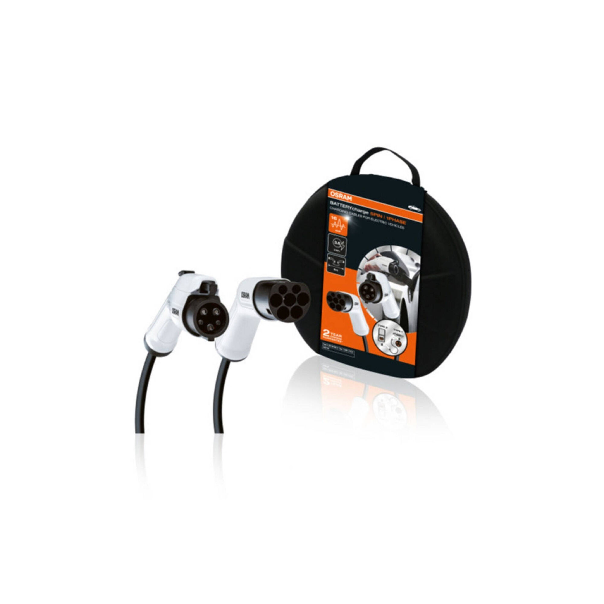 Cabo EV Carregamento de Carro Elétrico T2/T1 16A 3,6W