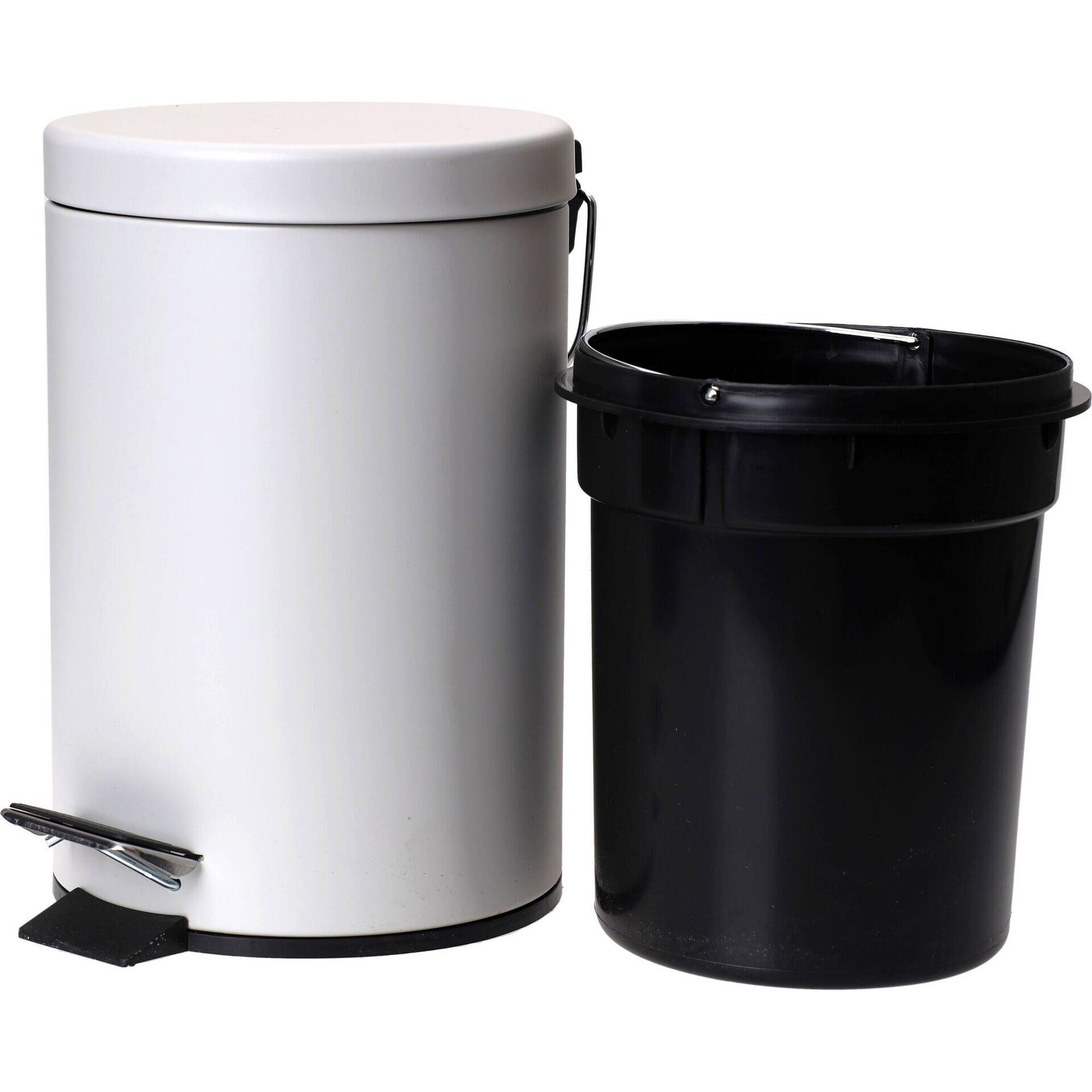 Balde WC 3l Retangular Cinza Claro