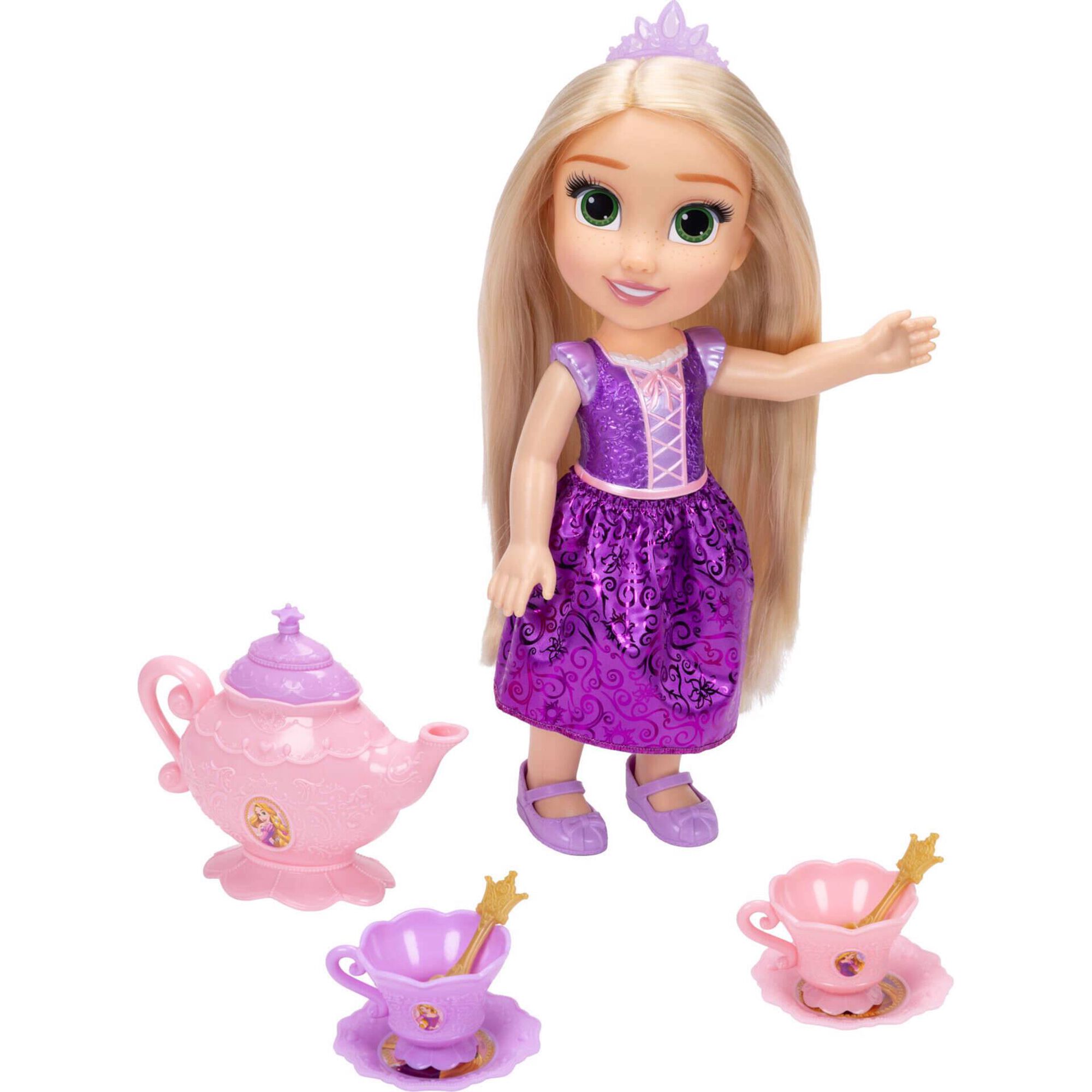 Boneca Rapunzel 38cm com Conjunto de Ché