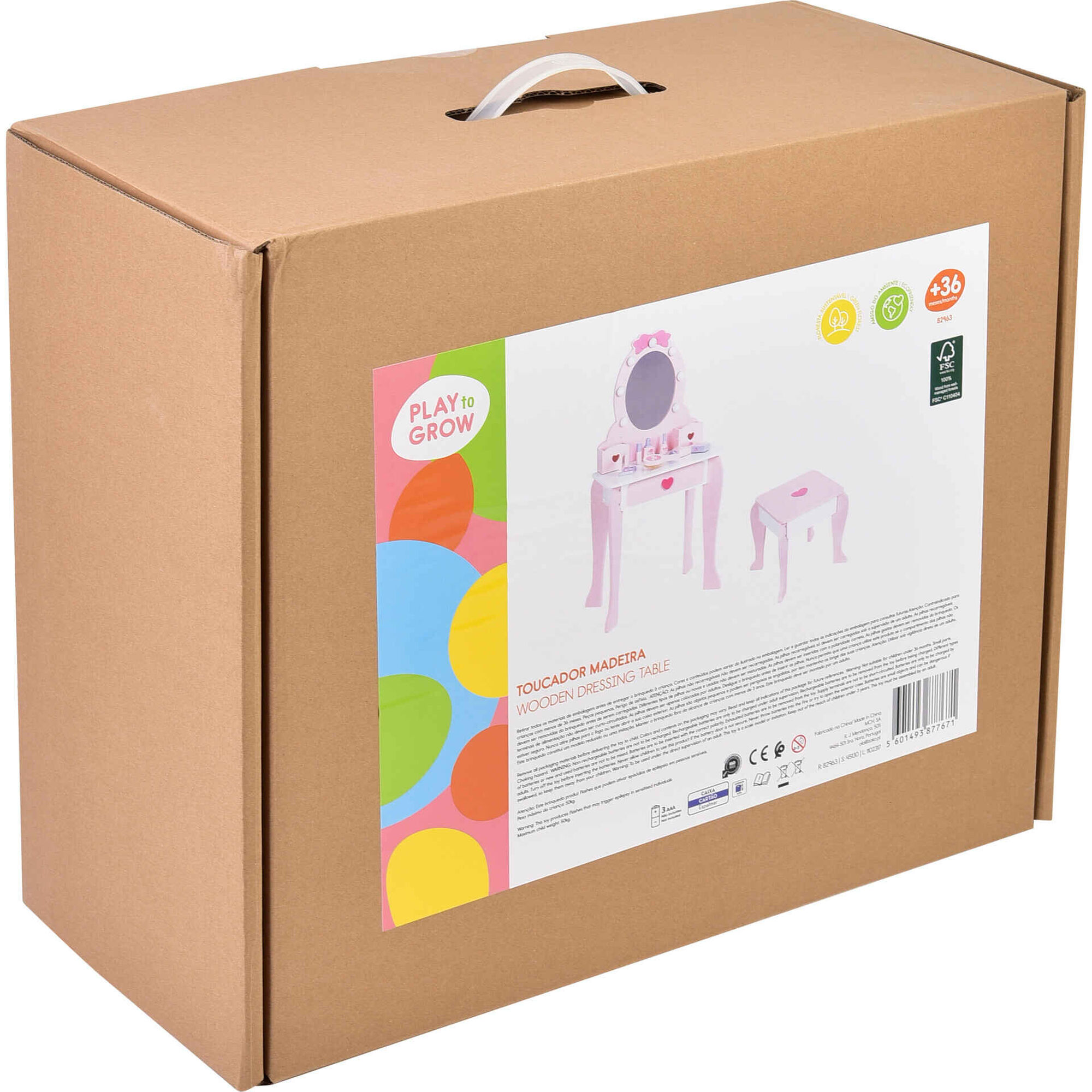 Zoko Play to Grow - Toucador de Madeira Rosa
