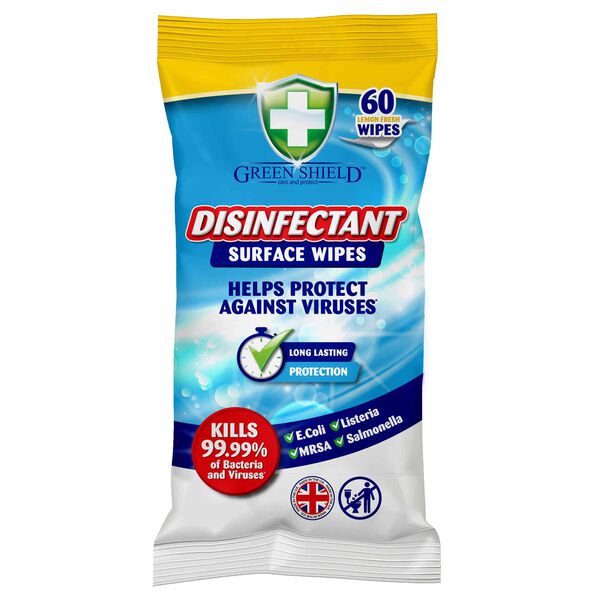 Toalhitas de Limpeza Desinfetantes Green Shield