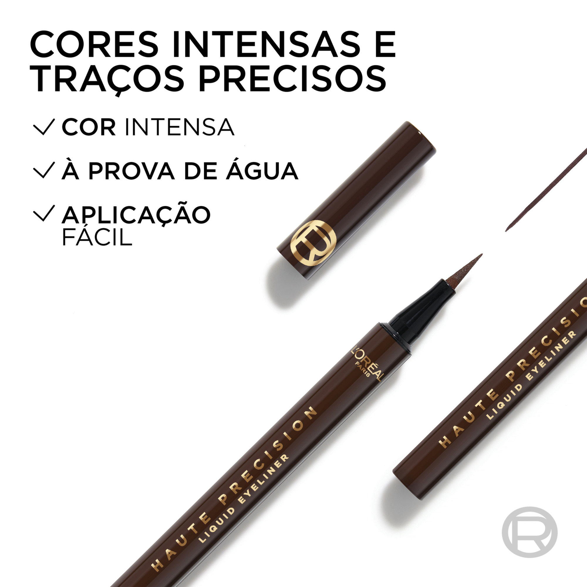 Eyeliner L&iacute;quido Haute Precision Brun Leather L'Or&eacute;al Paris