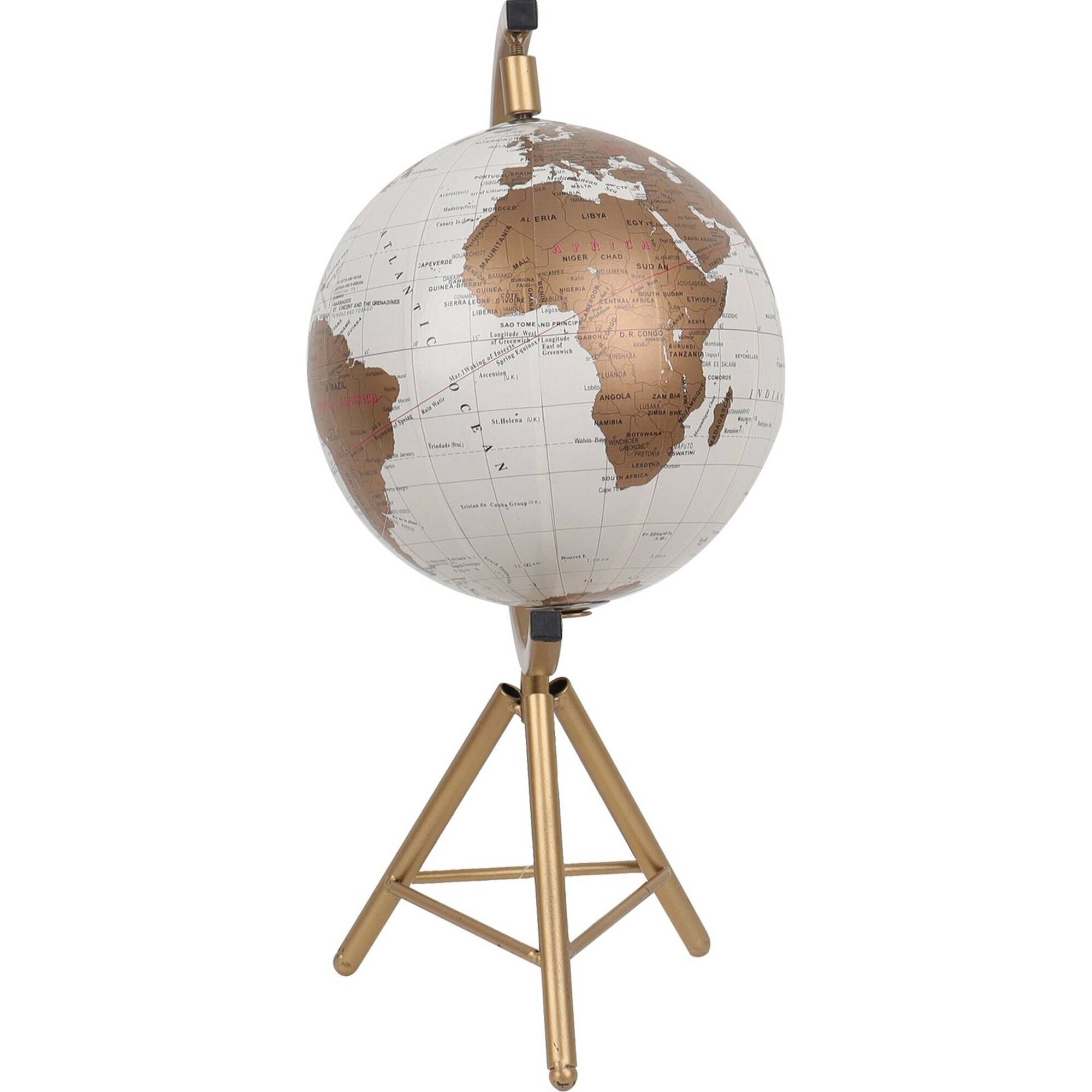 Globo Branco com Pé Dourado