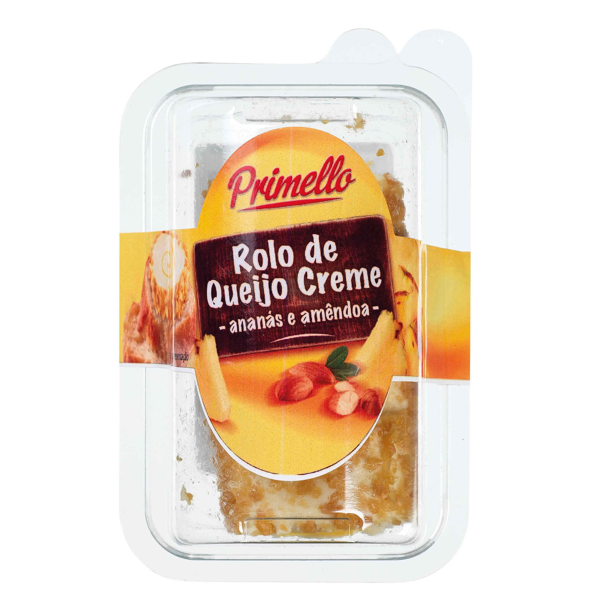 Rolo de Queijo Creme com Ananás e Amêndoa Rolo de Queijo Creme com Ananás e Amêndoa