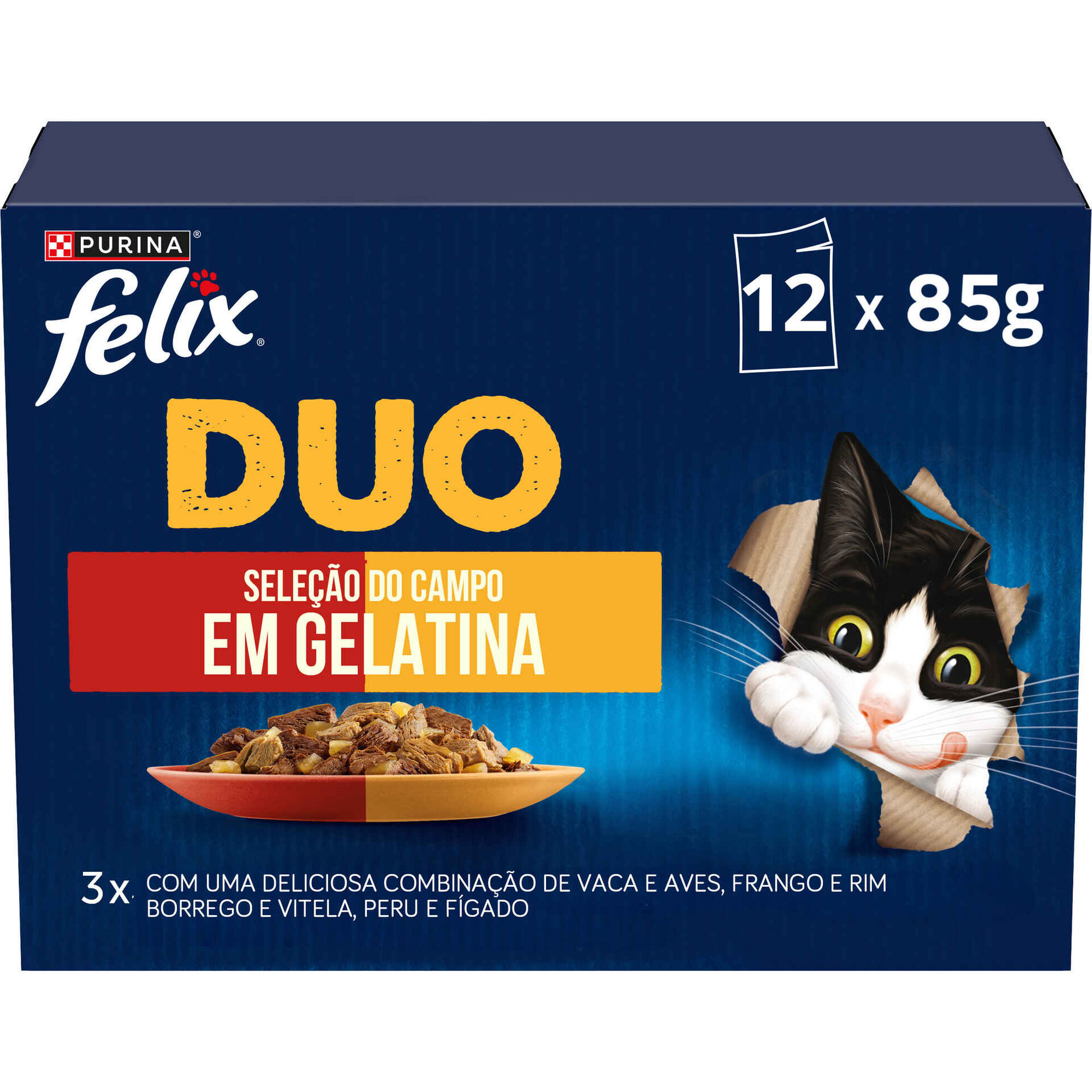 Comida Húmida para Gato Fantastic Duo Saborosa Seleção numa Gelatina