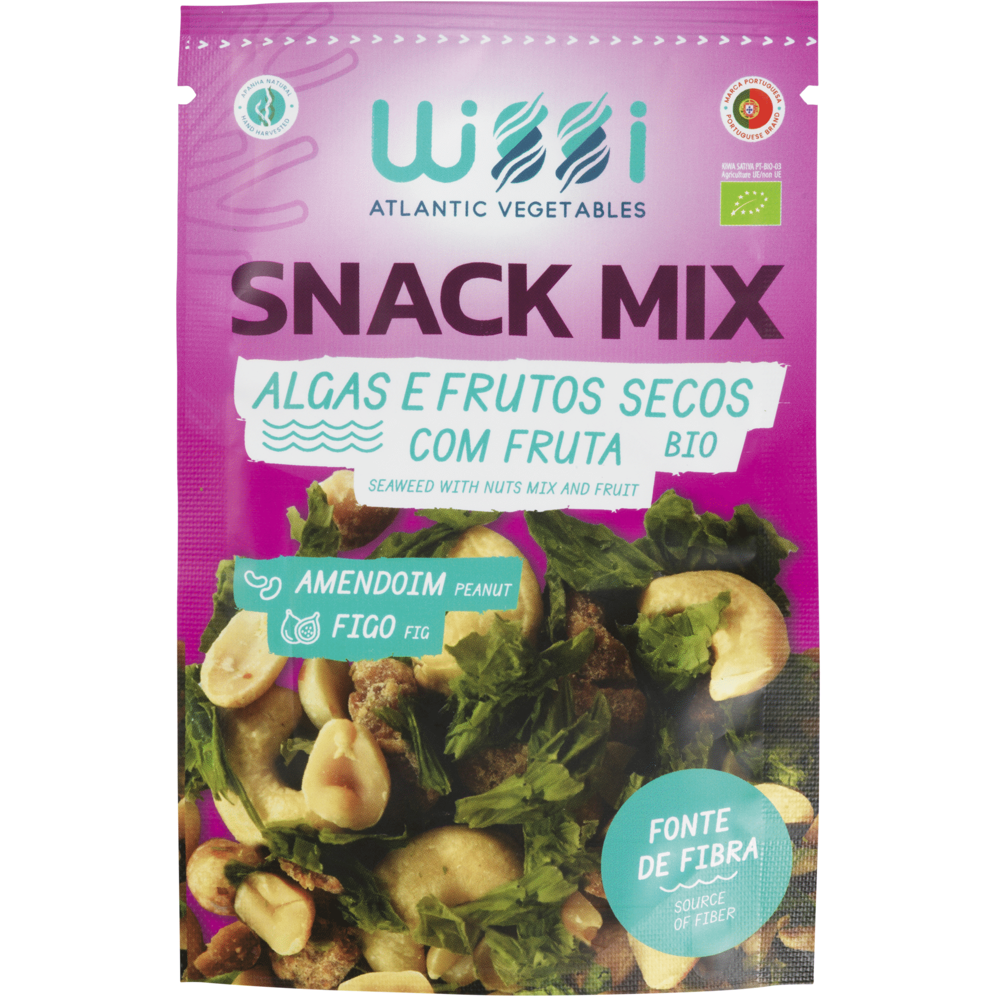 Snack Algas, Amendoim e Figo Biológico Snack Algas, Amendoim e Figo Biológico