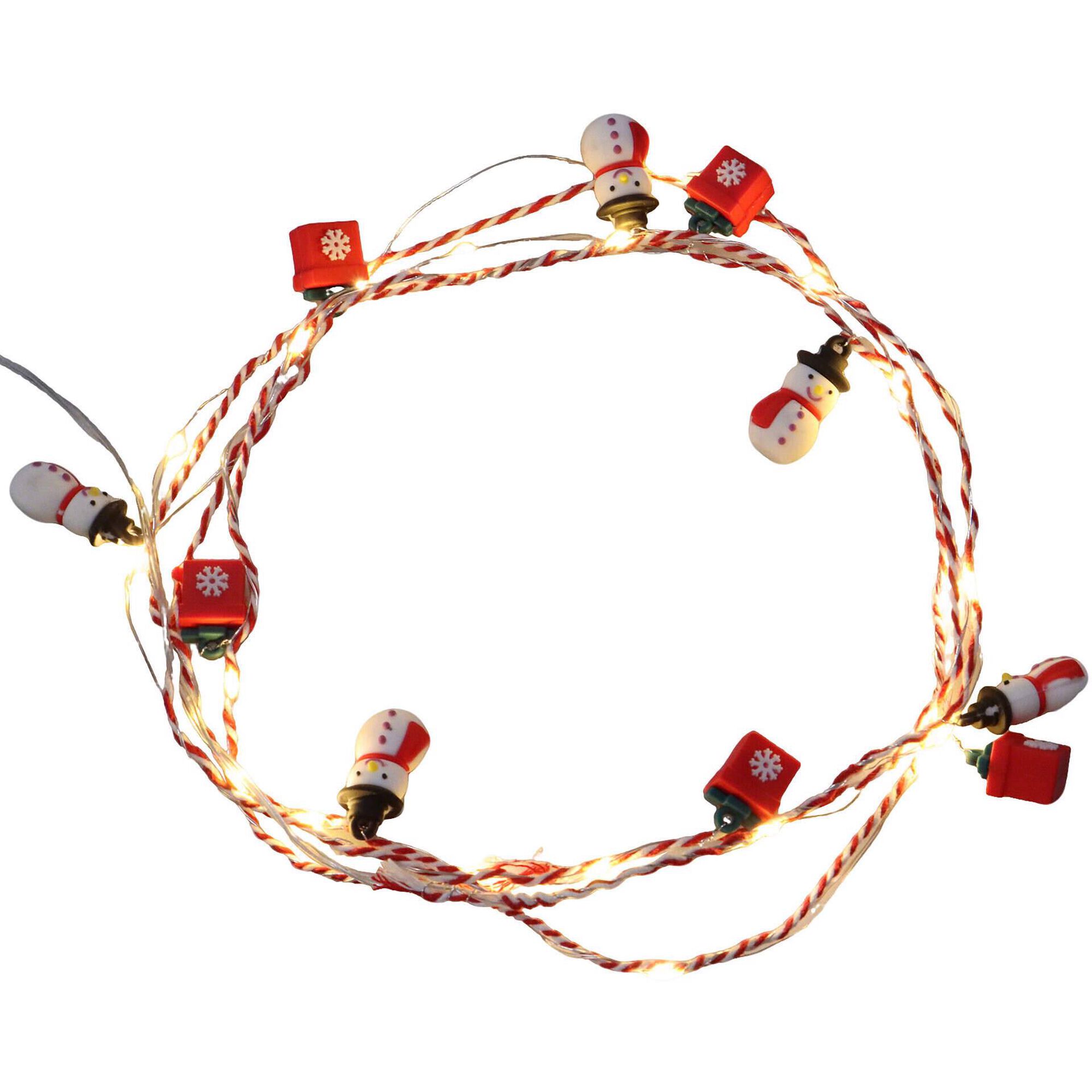 Luzes a Pilhas Boneco de Neve