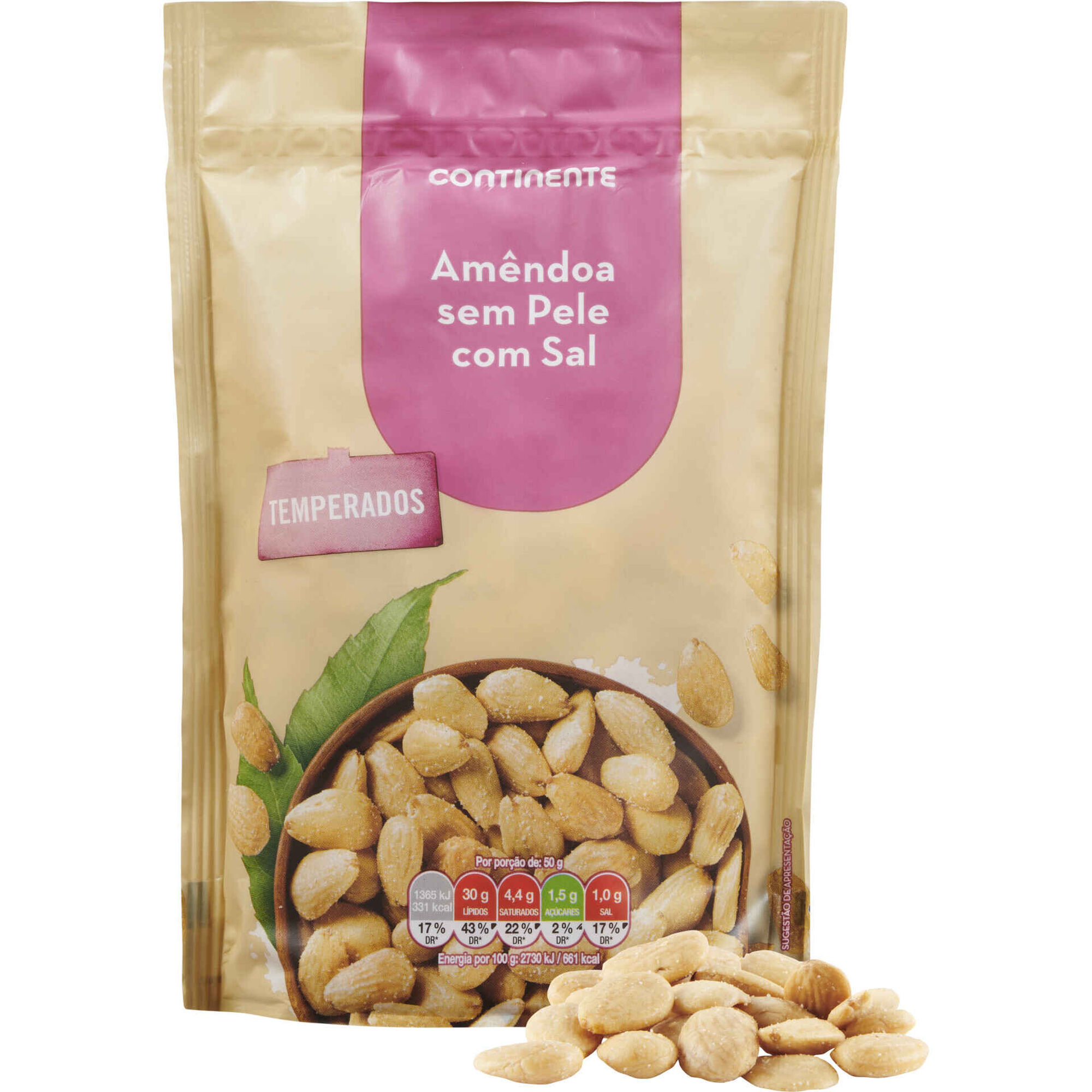 Miolo de Amêndoa sem Pele com Sal