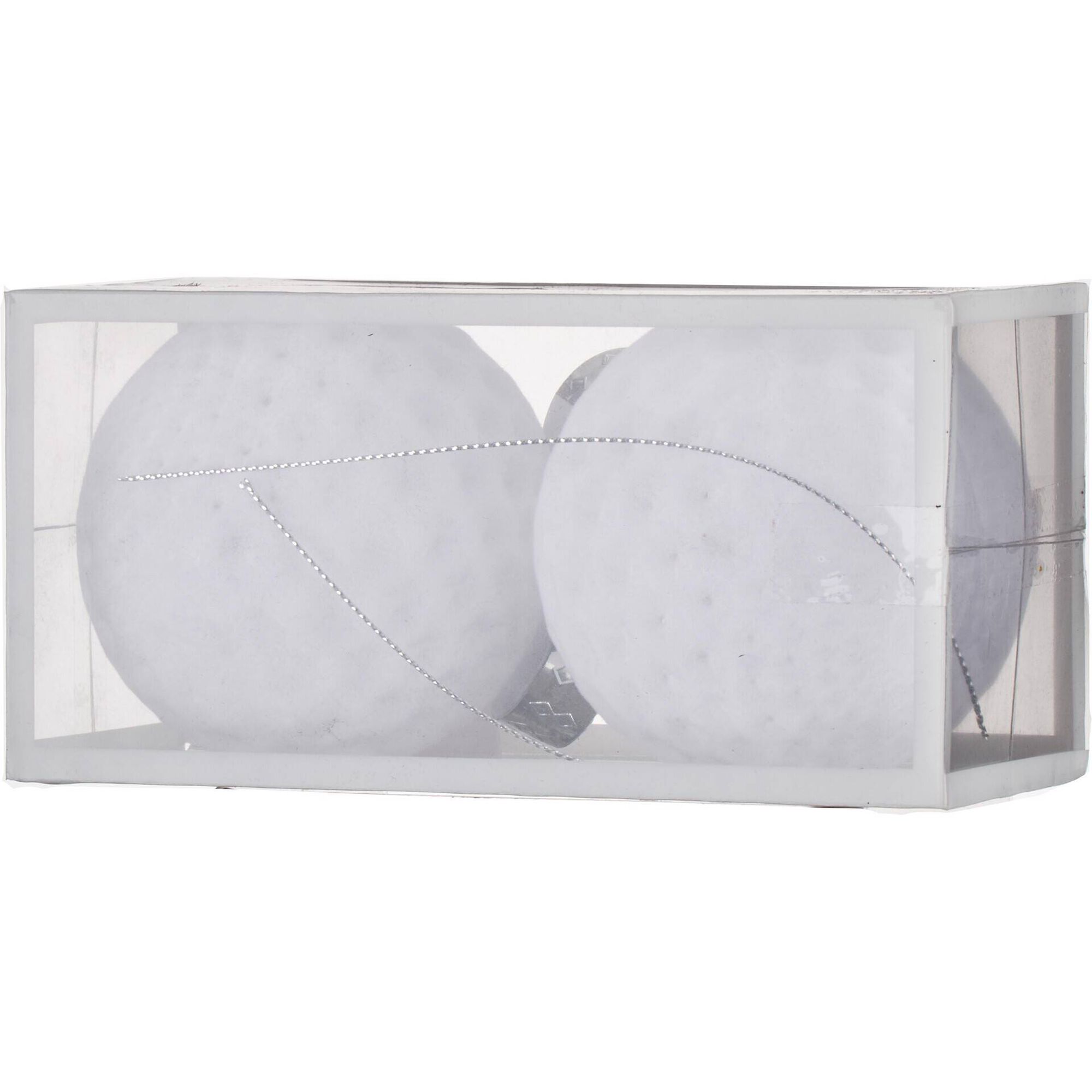 Conjunto 2 Bolas Veludo Relevo Brancas