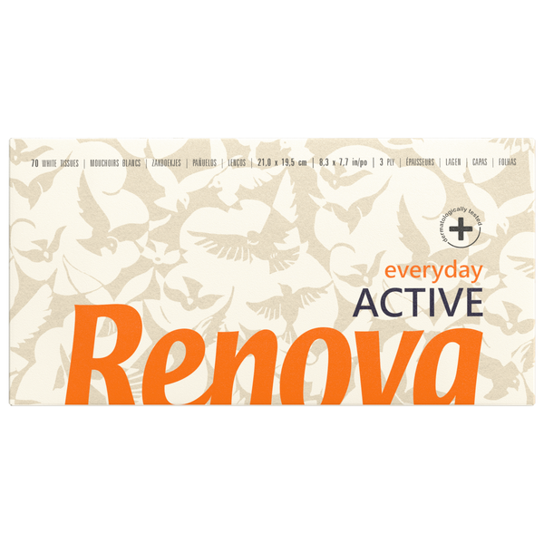 Lenços Faciais 3 Folhas Active Renova