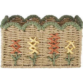 Cesto Recortado 14x25x 25cm Flores Verde