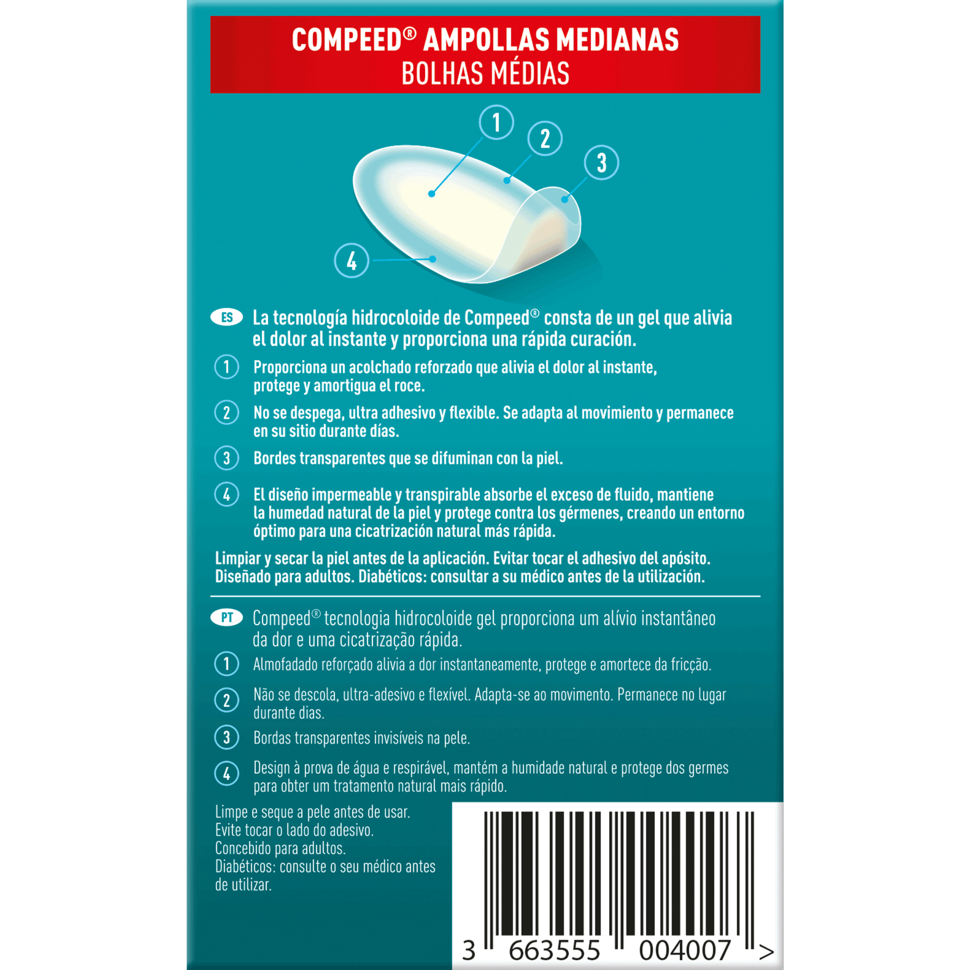 Pensos para Bolhas Médias Pensos para Bolhas Médias