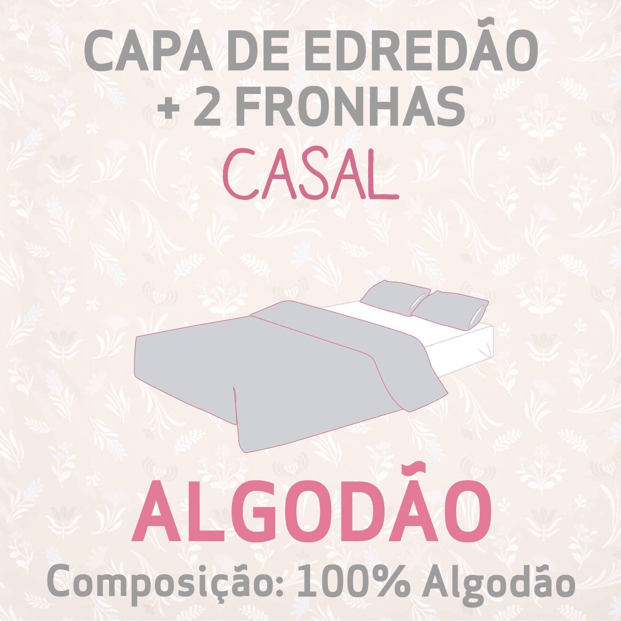 Conjunto Capa Edredão Algodão Plantópia