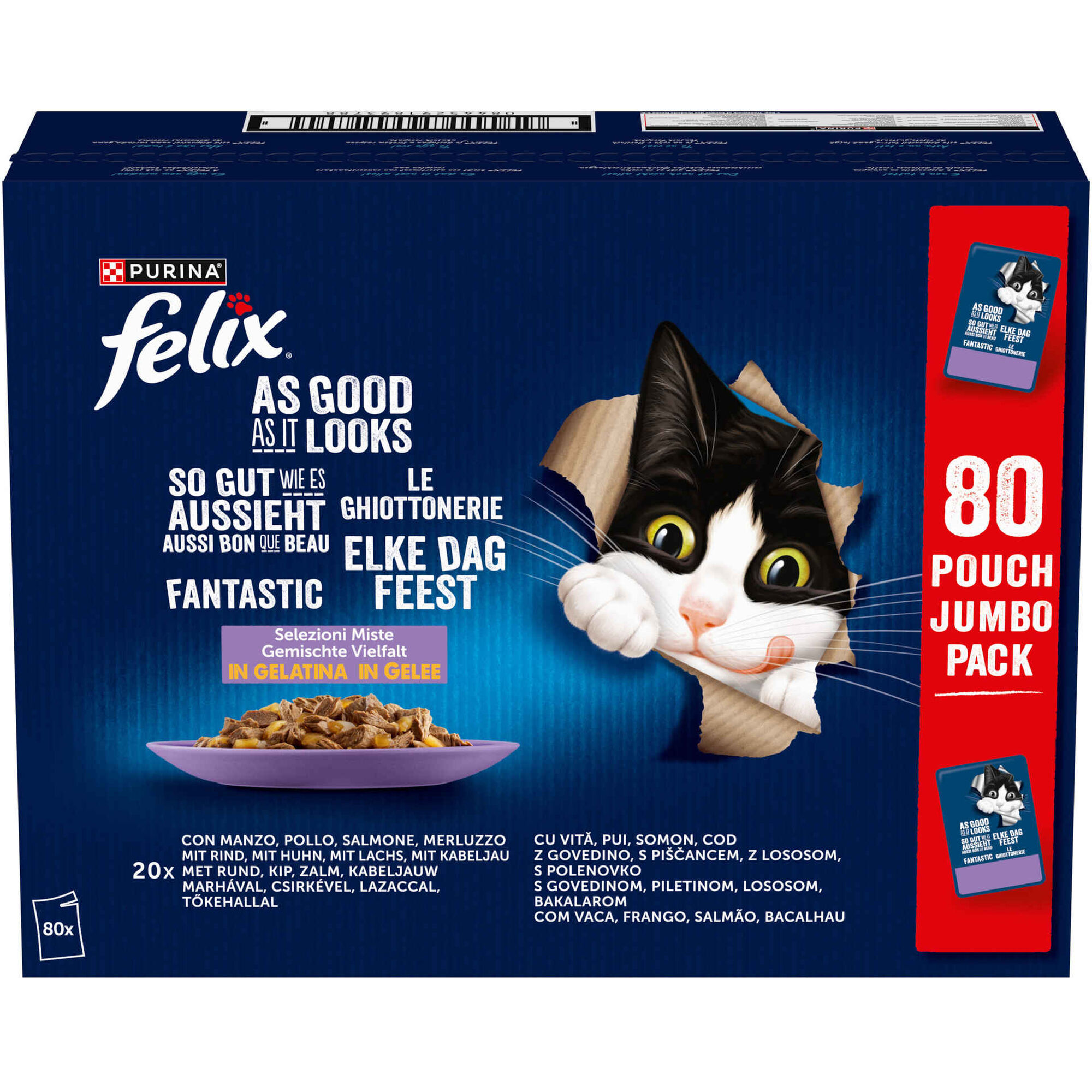 Comida H&uacute;mida para Gato Adulto Mix Sabores Purina Felix