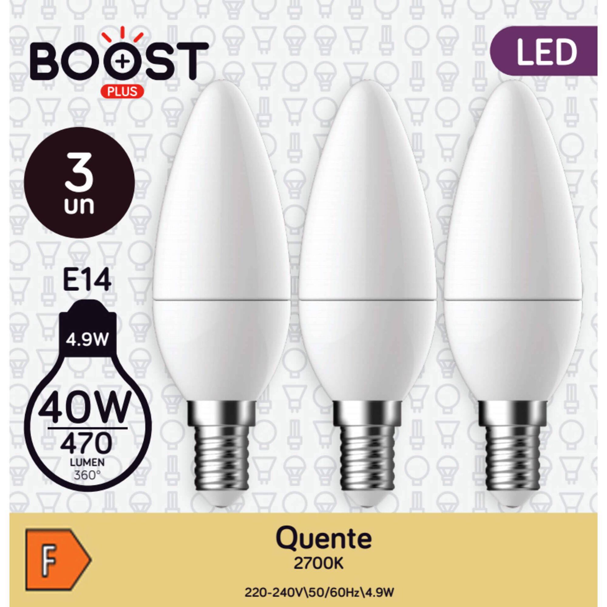 L&acirc;mpada LED Chama E14 2700K 40W