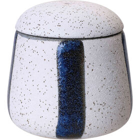 Frasco Cer&acirc;mica Riscas Azul Kasa