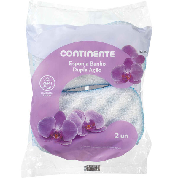 Esponja de Banho Dupla Ação Continente