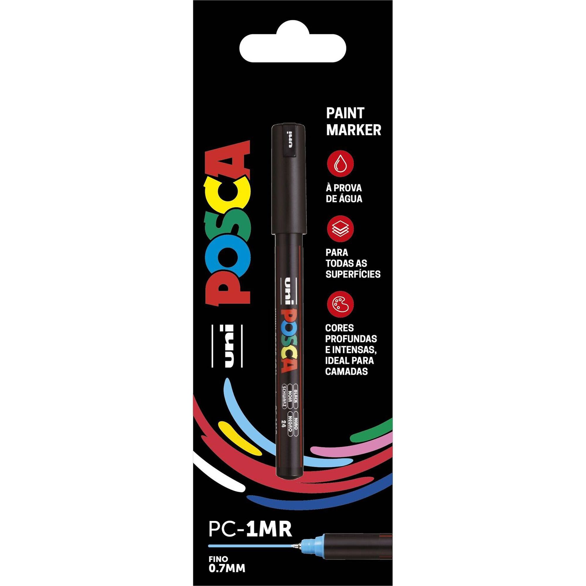 Marcador Posca Pc-1Mr Preto Uni