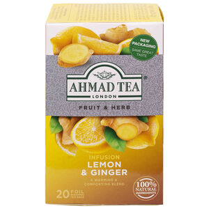 Infusão Limão e Gengibre Saquetas Ahmad