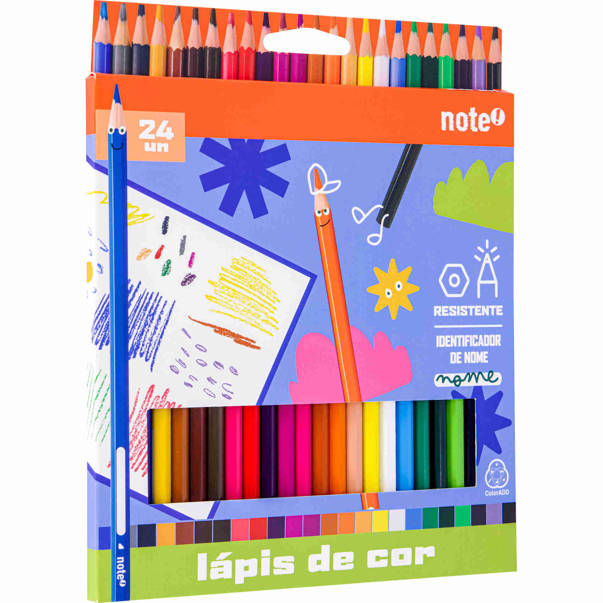 Conjunto 24 L&aacute;pis de Cor Note!
