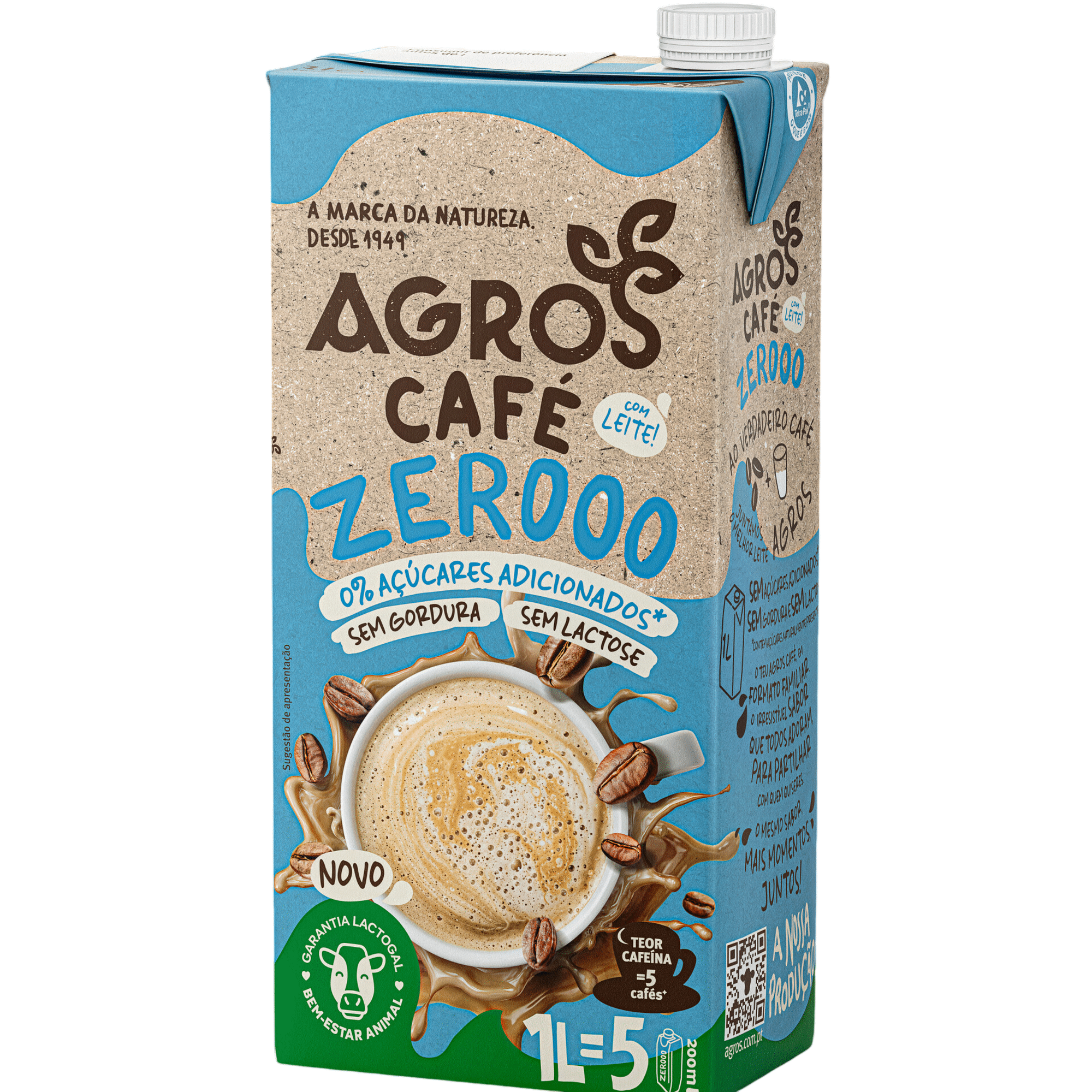 Leite com Caf&eacute; sem Lactose sem Adi&ccedil;&atilde;o de A&ccedil;&uacute;car Agros