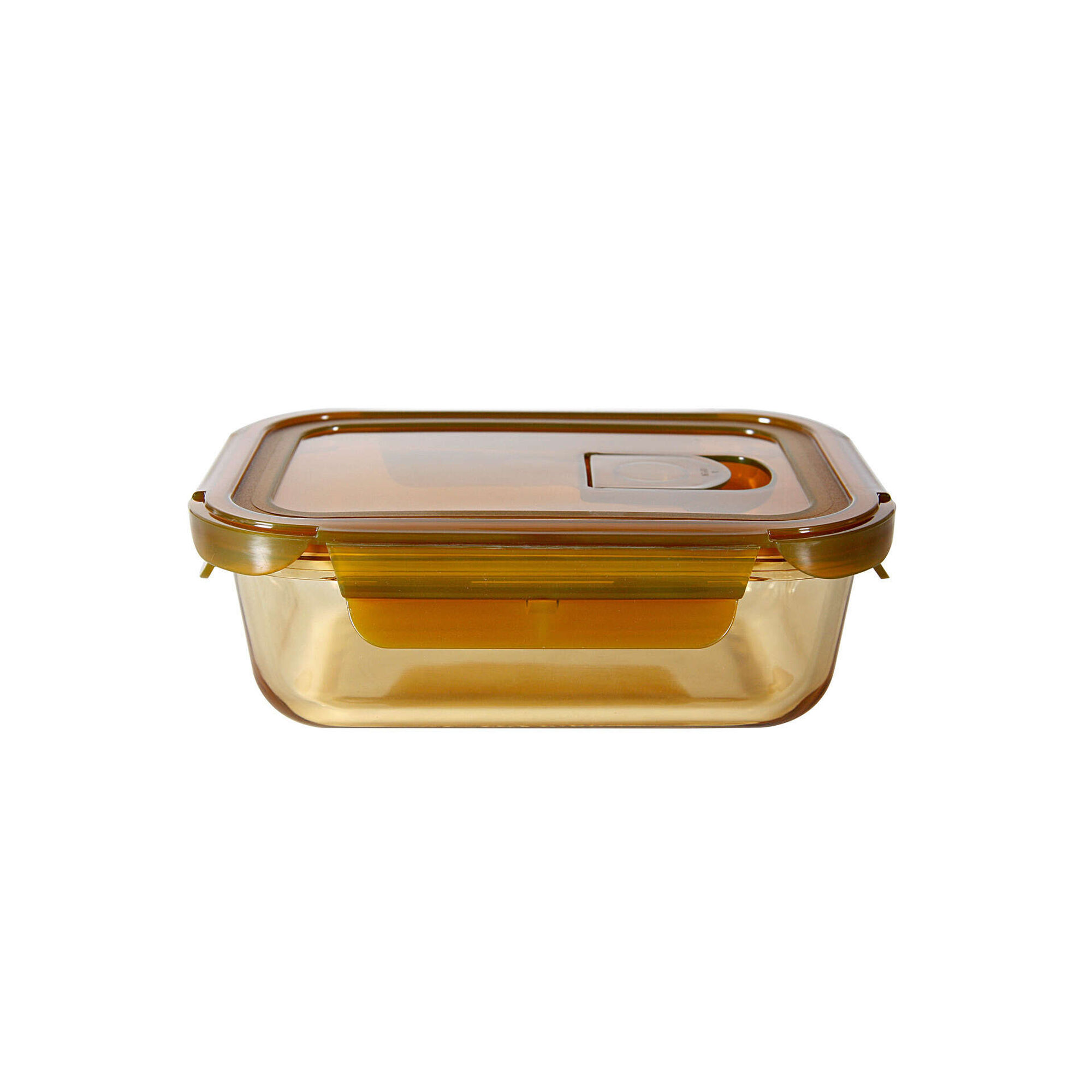 Caixa Herm&eacute;tica Vidro 630ml Ambar Kasa