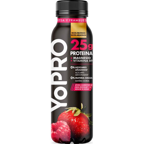 Iogurte Líquido Proteína Morango e Framboesa Yopro Danone