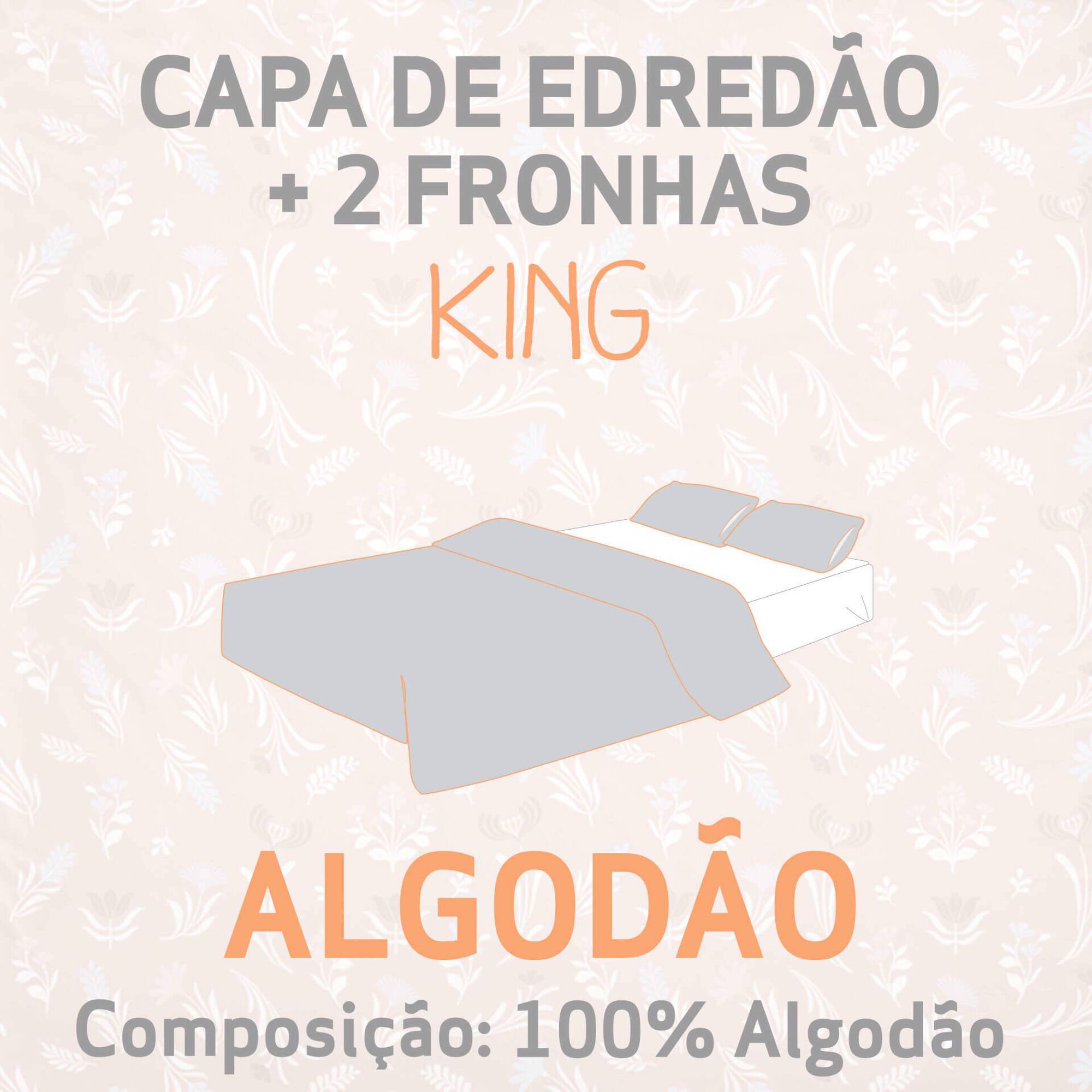 Conjunto Capa Edredão Algodão Plantópia