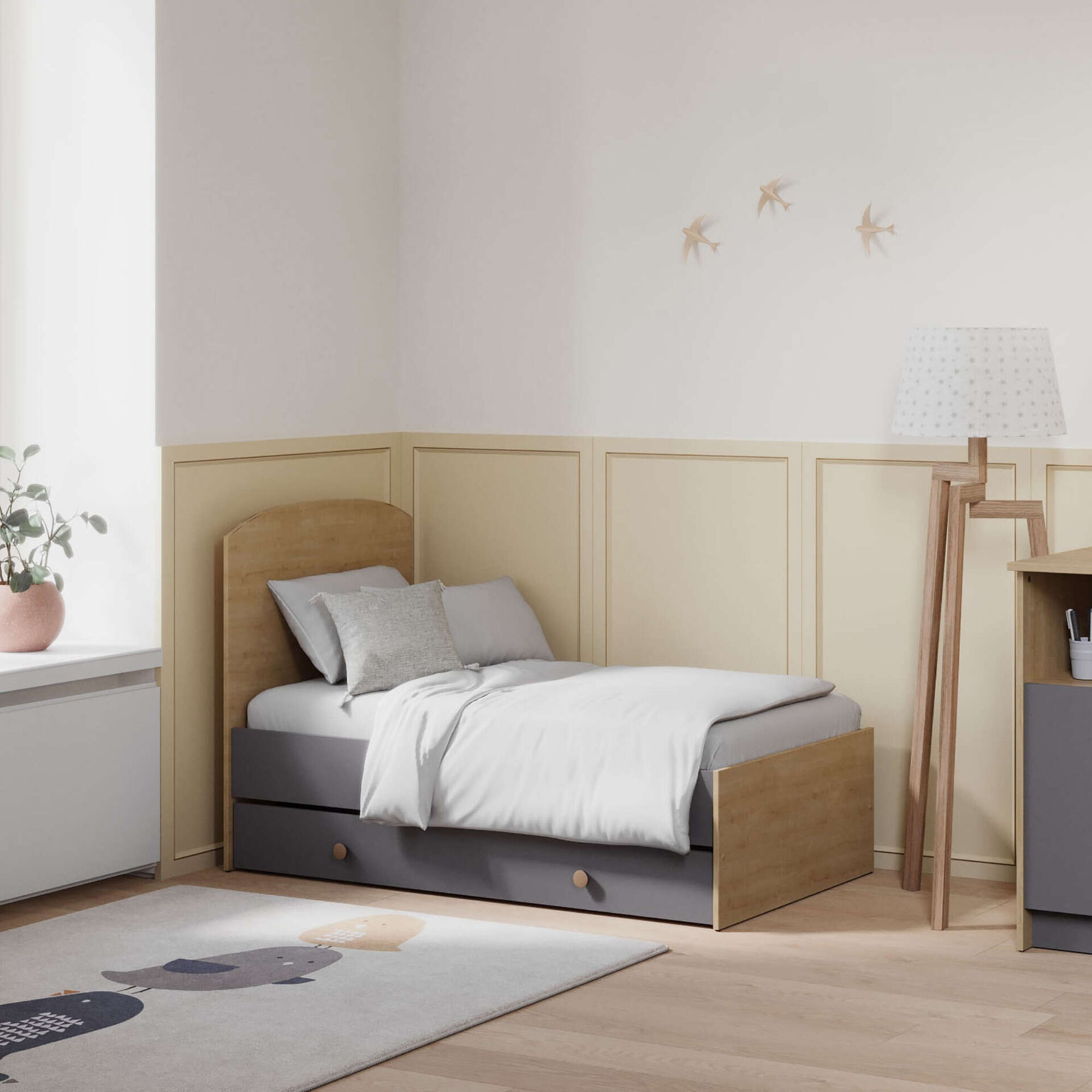 Cama de Grades Evolutiva 142,9x77x90,5cm Gabin