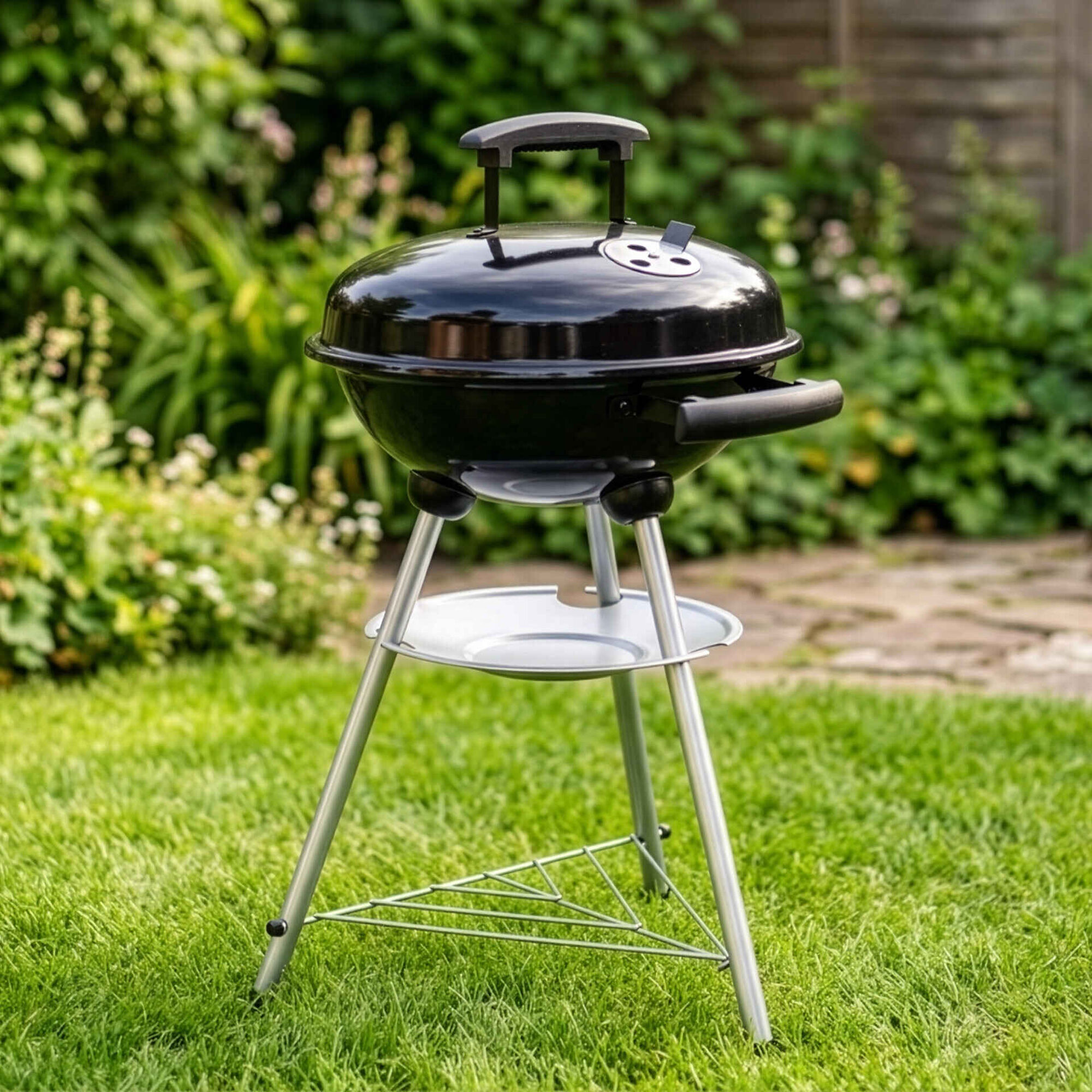 Barbecue Carv&atilde;o 45x42x71cm Preto Alfama BBQ Collection