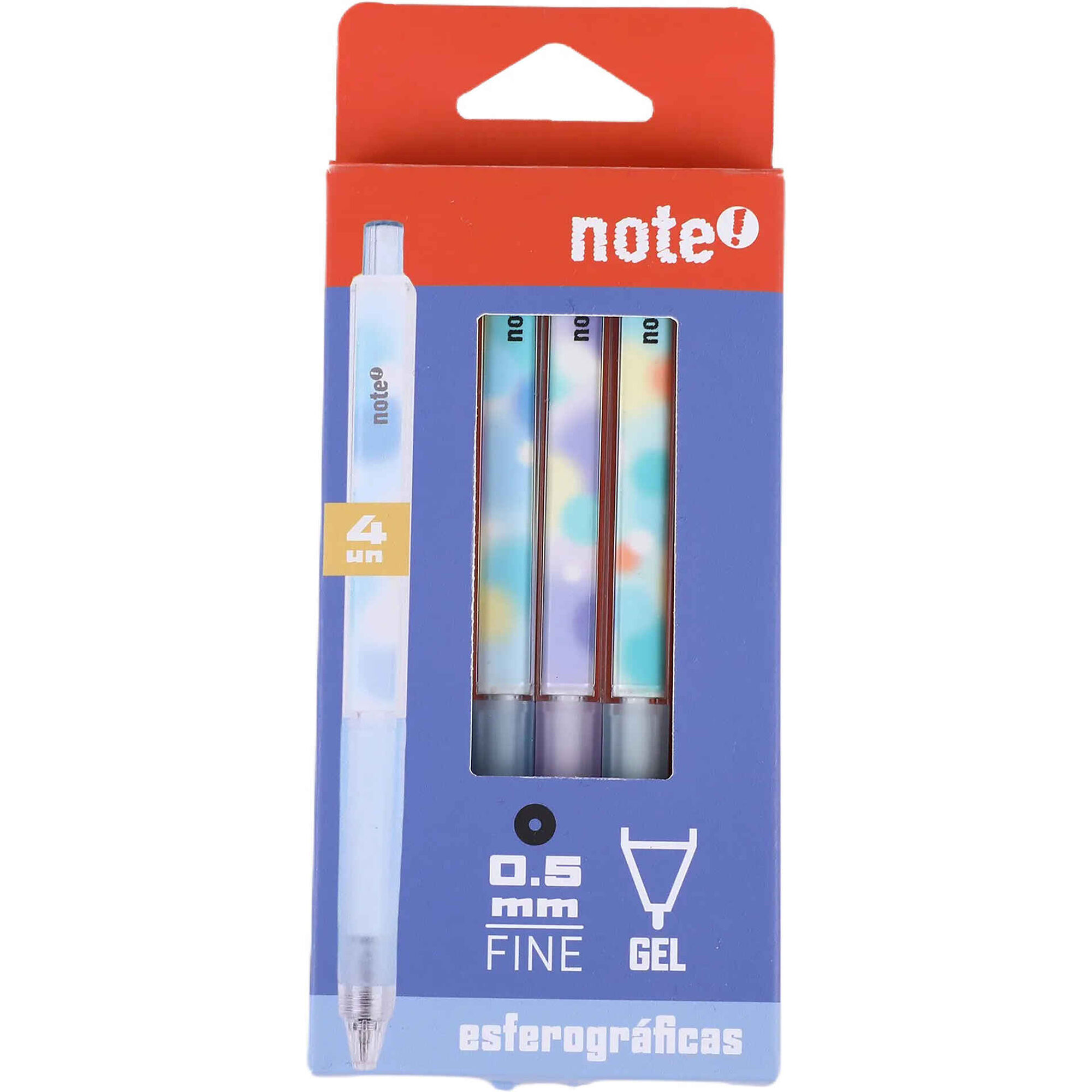 Conjunto 4 Esferogr&aacute;ficas Gel 0,5mm Pretas Note!