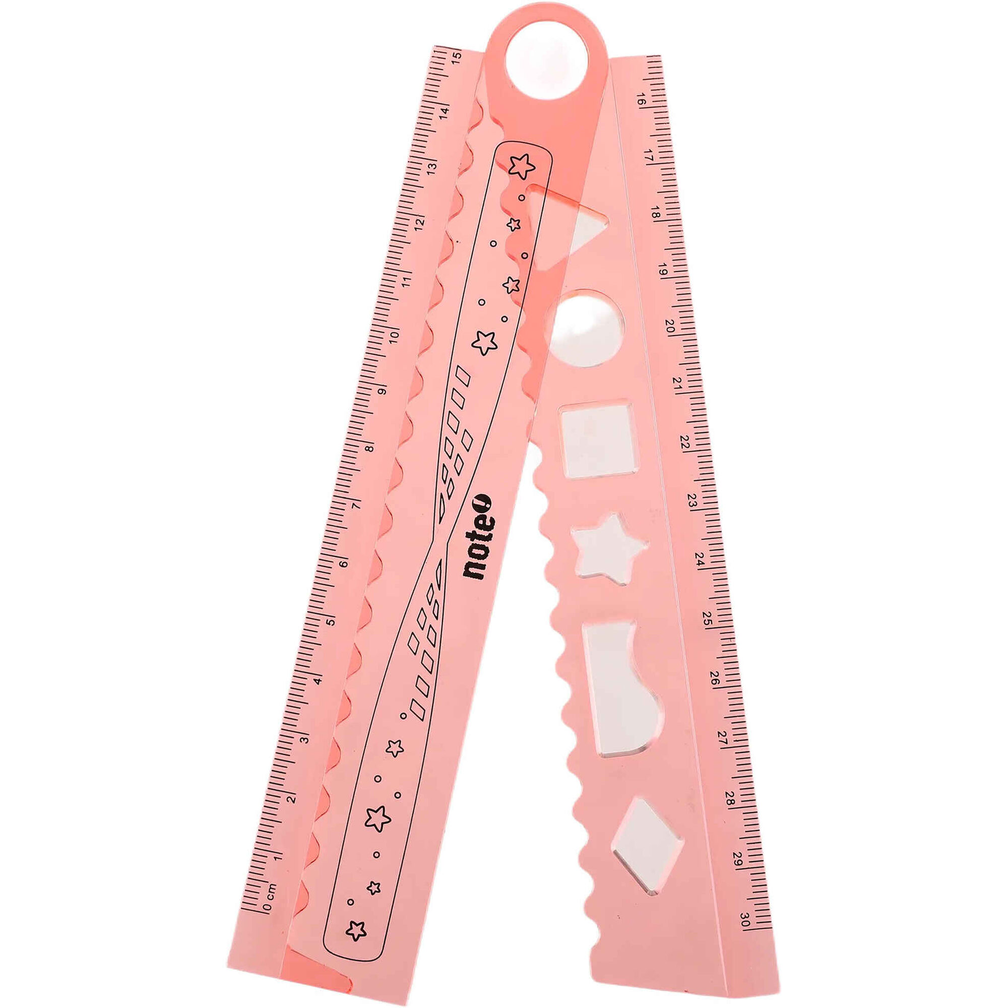 R&eacute;gua Dobr&aacute;vel 15-30cm Rosa Note!