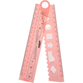 R&eacute;gua Dobr&aacute;vel 15-30cm Rosa Note!