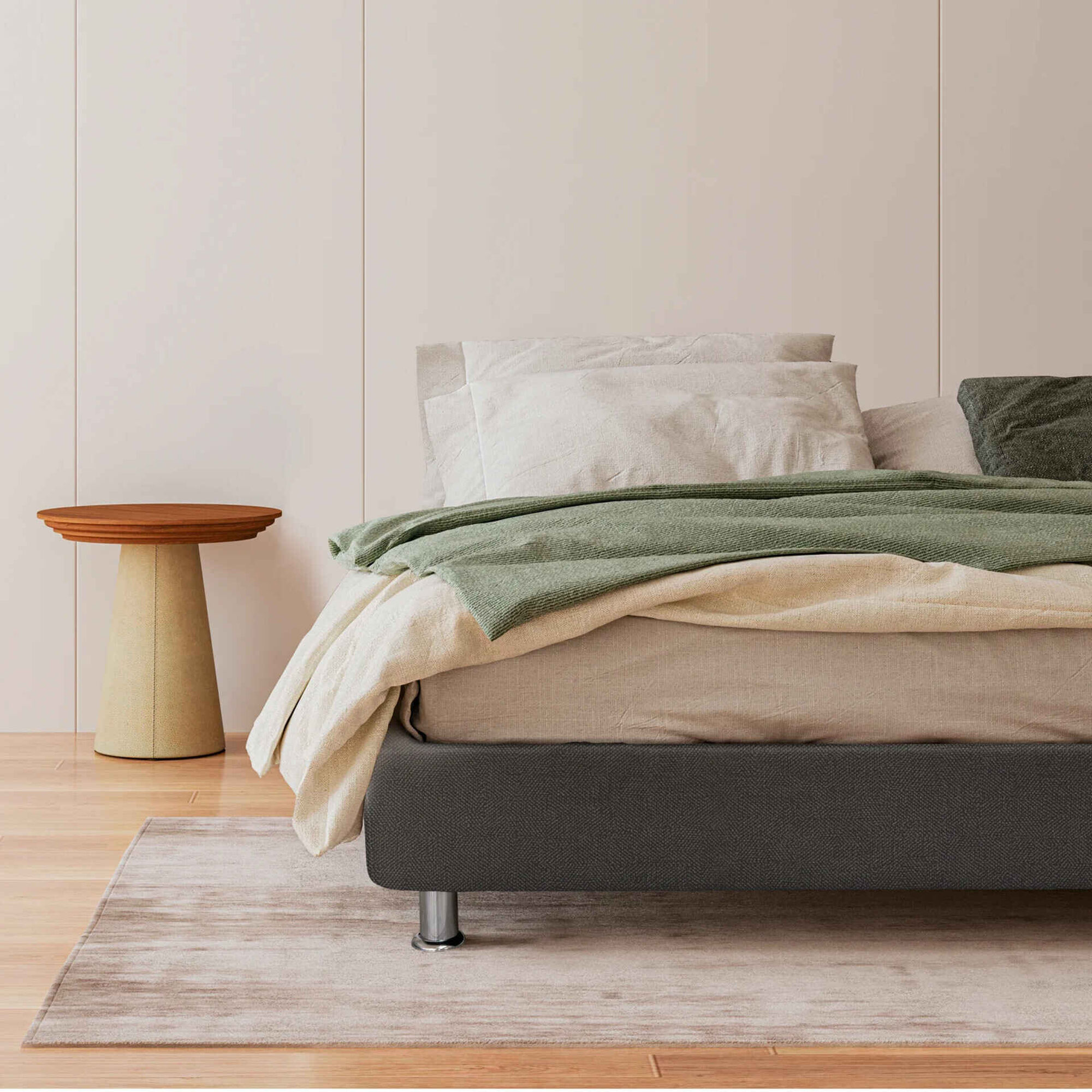 Sommier Nara Anthracite P&eacute;s Met&aacute;licos Dreamura