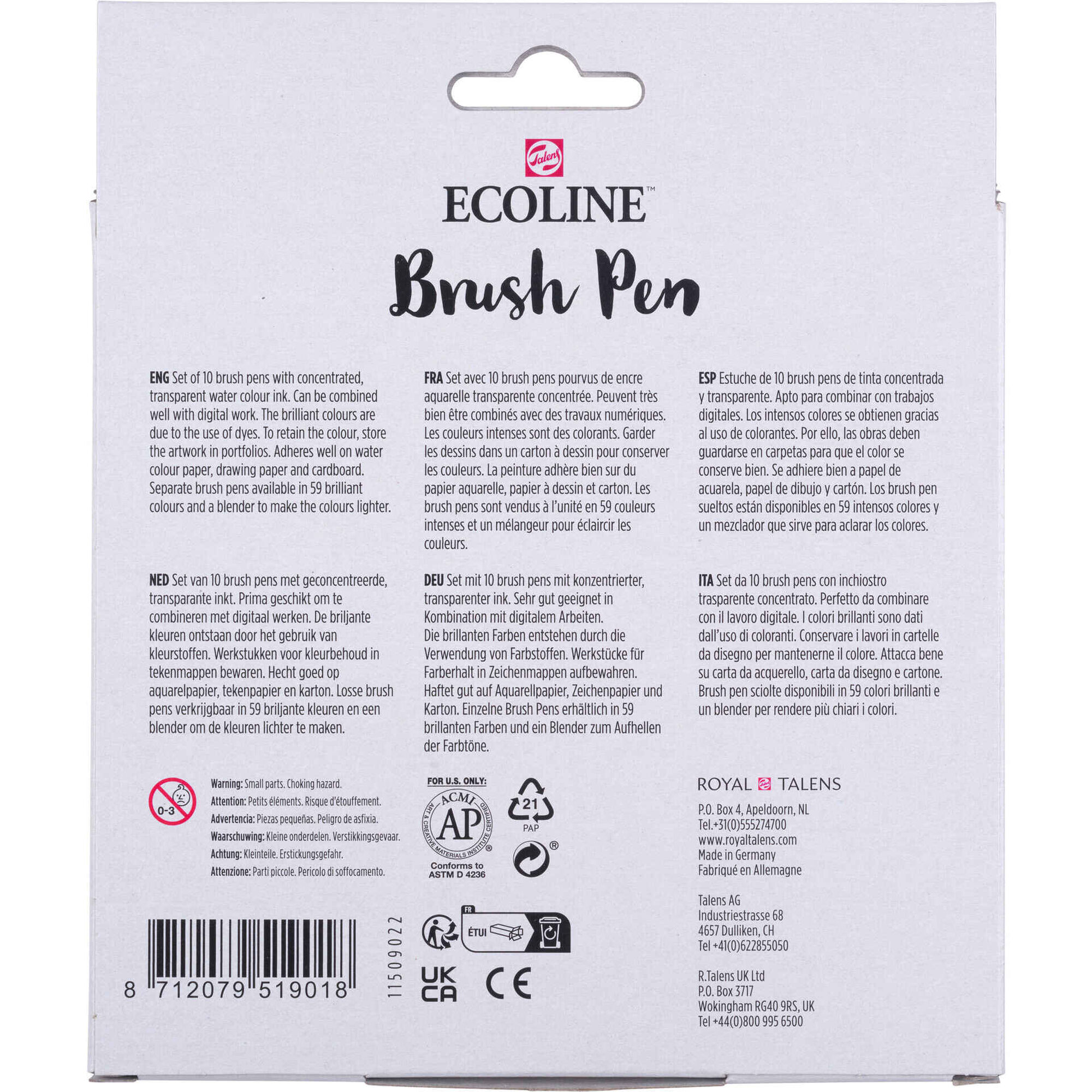 Marcadores  Brush Pen Ecoline