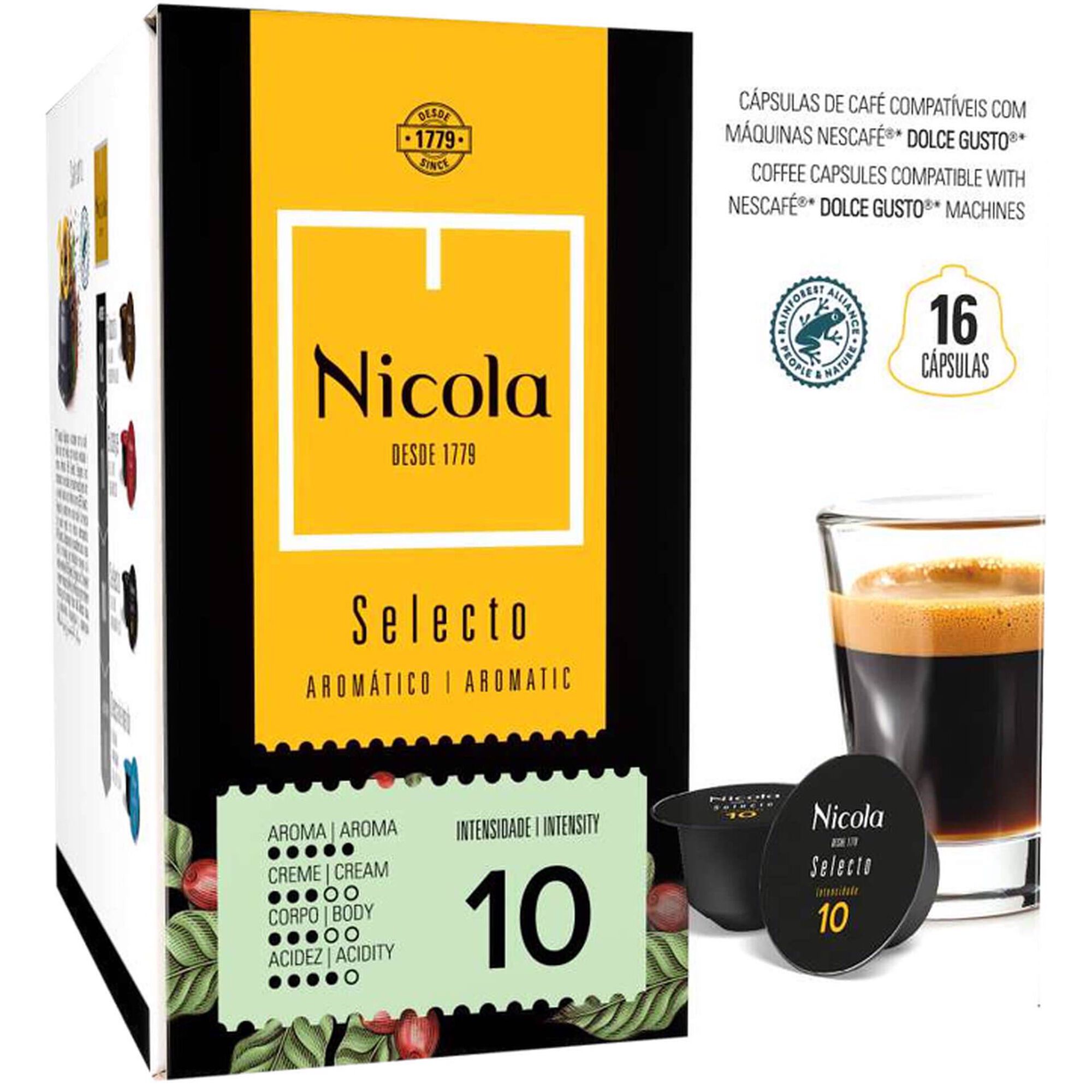 C&aacute;psulas de Caf&eacute; Selecto Int 10 Nicola