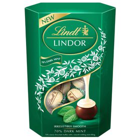 Bombons de Chocolate Negro e Menta Lindor Cornet Lindt