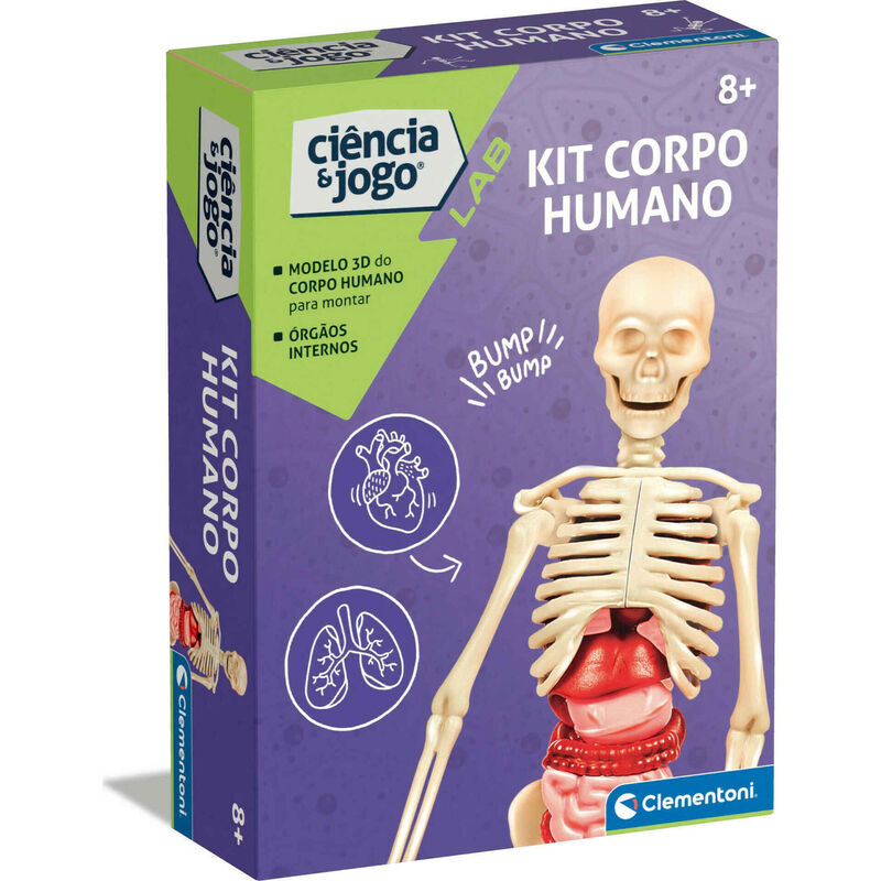 Clementoni - Kit Ciência &amp; Jogo Corpo Humano