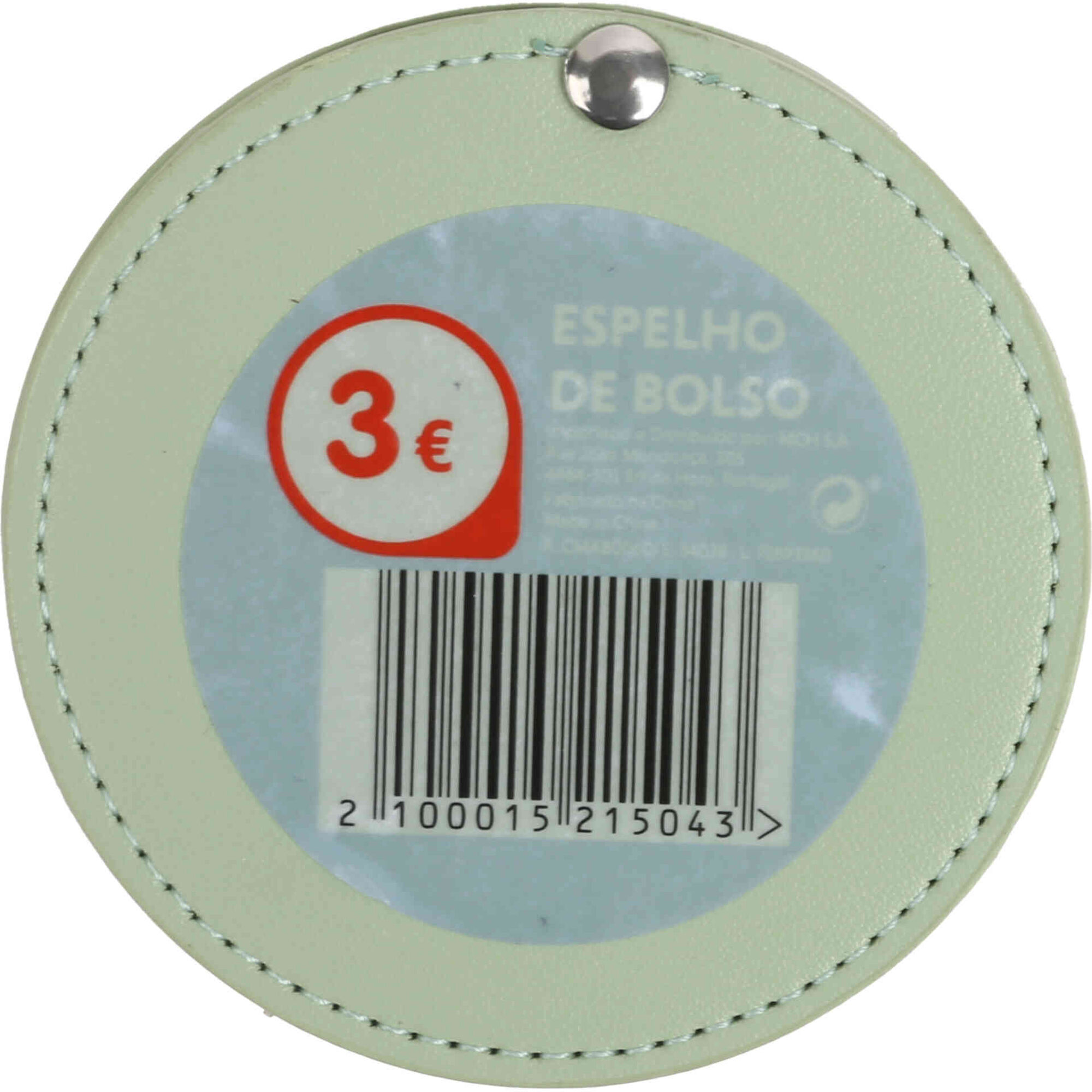 Espelho de Bolso Redondo Bazar&atilde;o